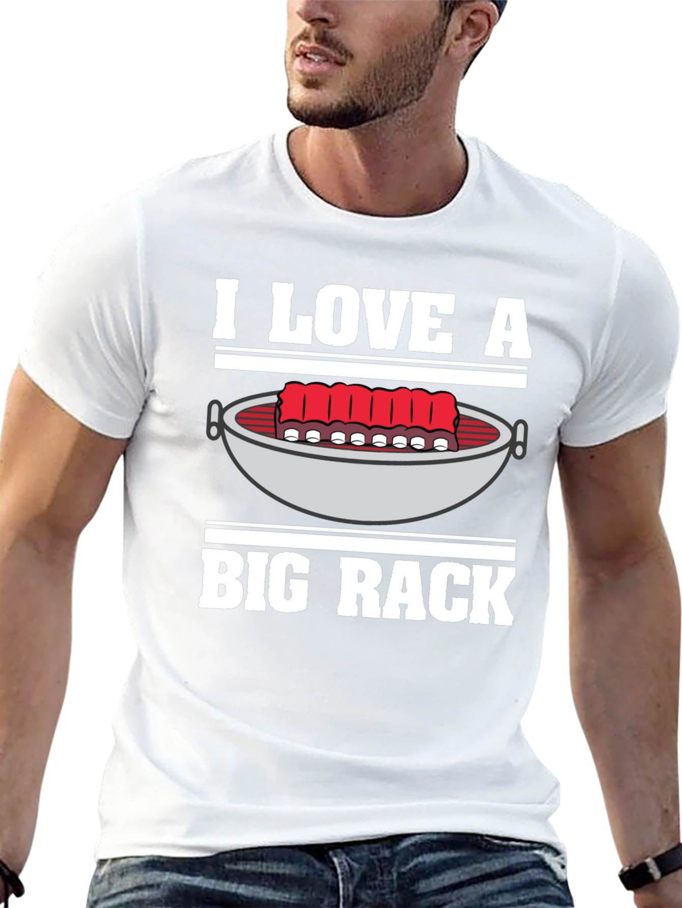 I Love A Big Rack BBQ Graphic T-Shirt
