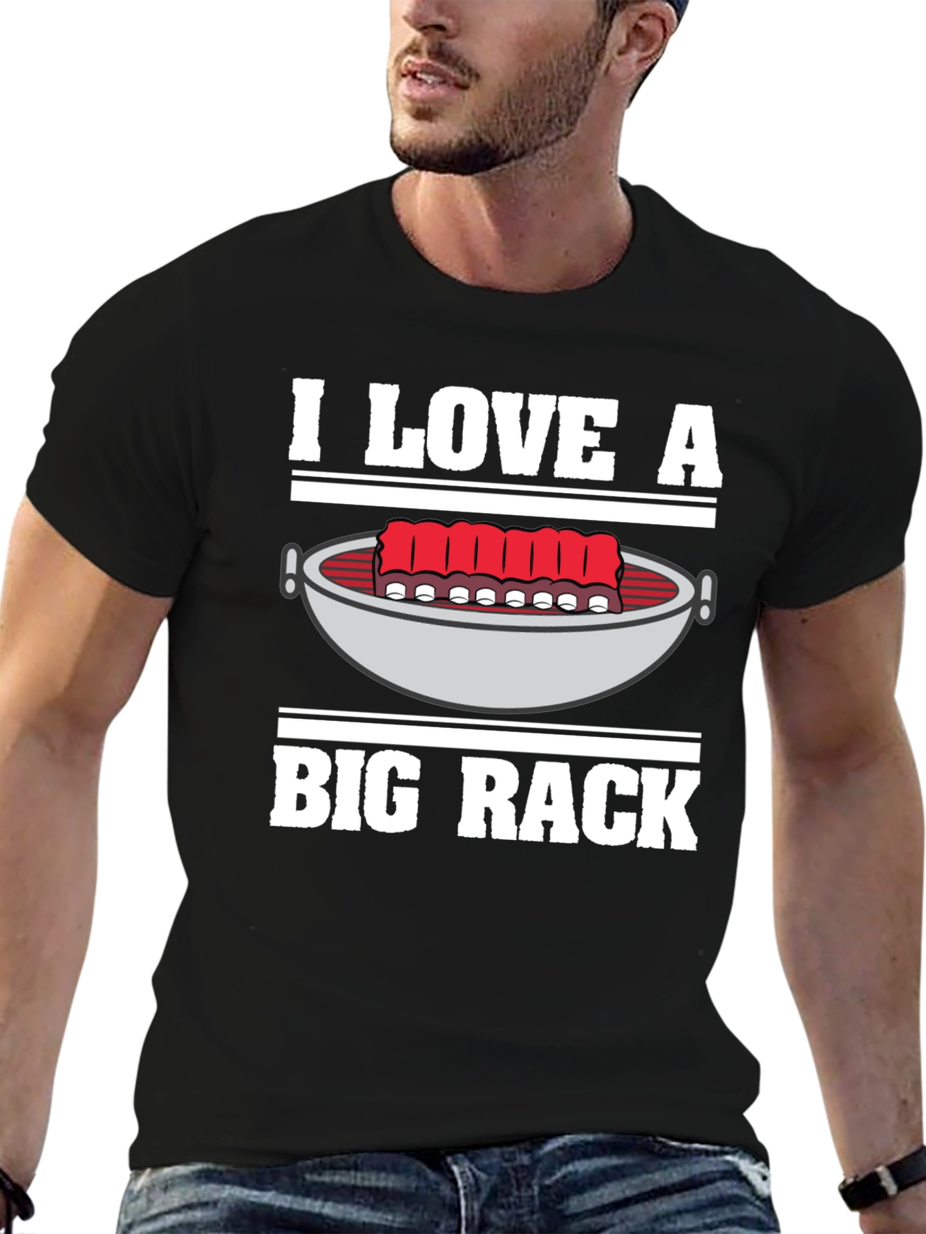 I Love A Big Rack BBQ Graphic T-Shirt