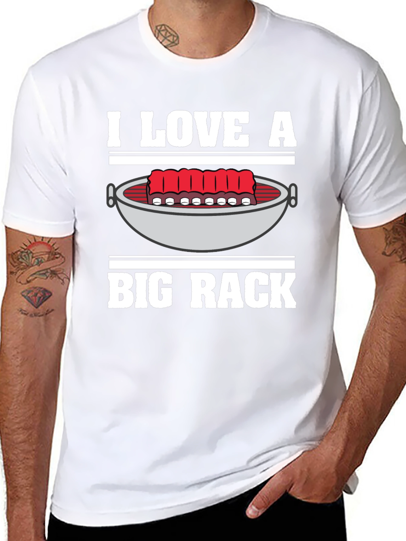 I Love A Big Rack BBQ Graphic T-Shirt