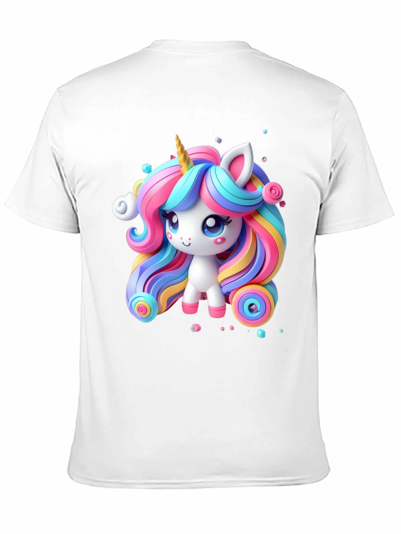 Cute Unicorn Graphic Tee - Black
