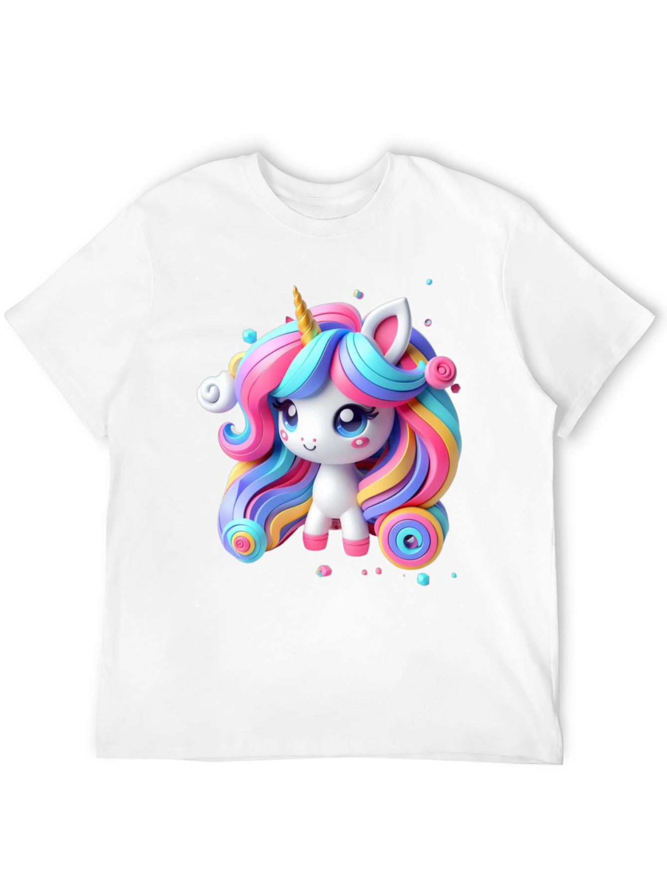 Cute Unicorn Graphic Tee - Black