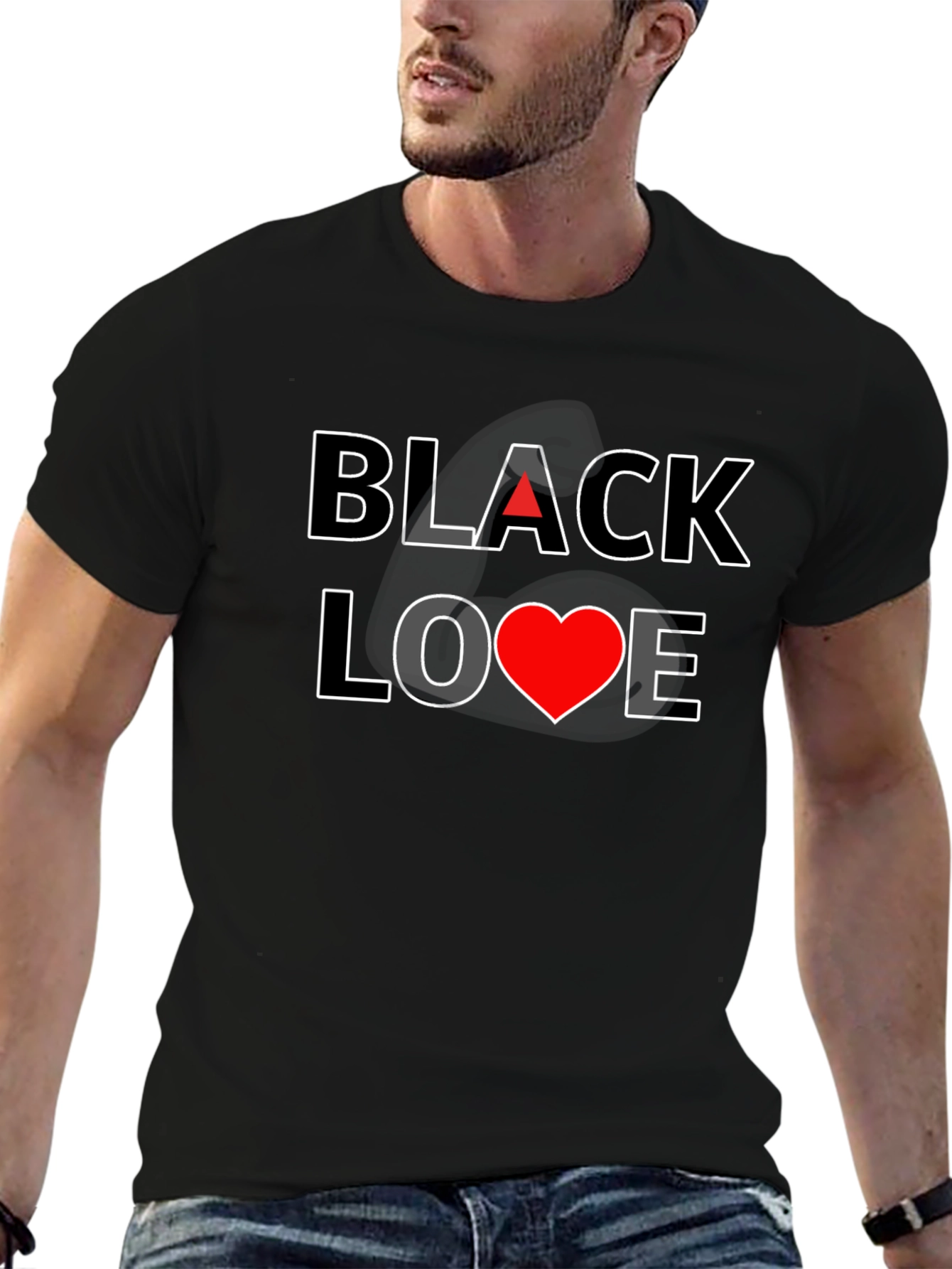 Black Love Graphic Tee - Stylish & Comfortable