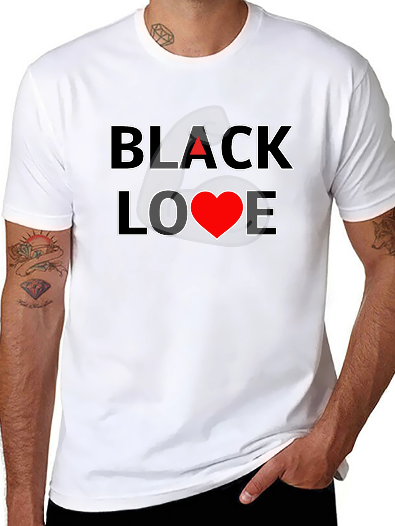 Black Love Graphic Tee - Stylish & Comfortable