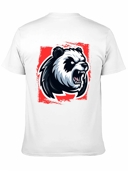 Angry Panda Graphic T-Shirt - Black Cotton Tee