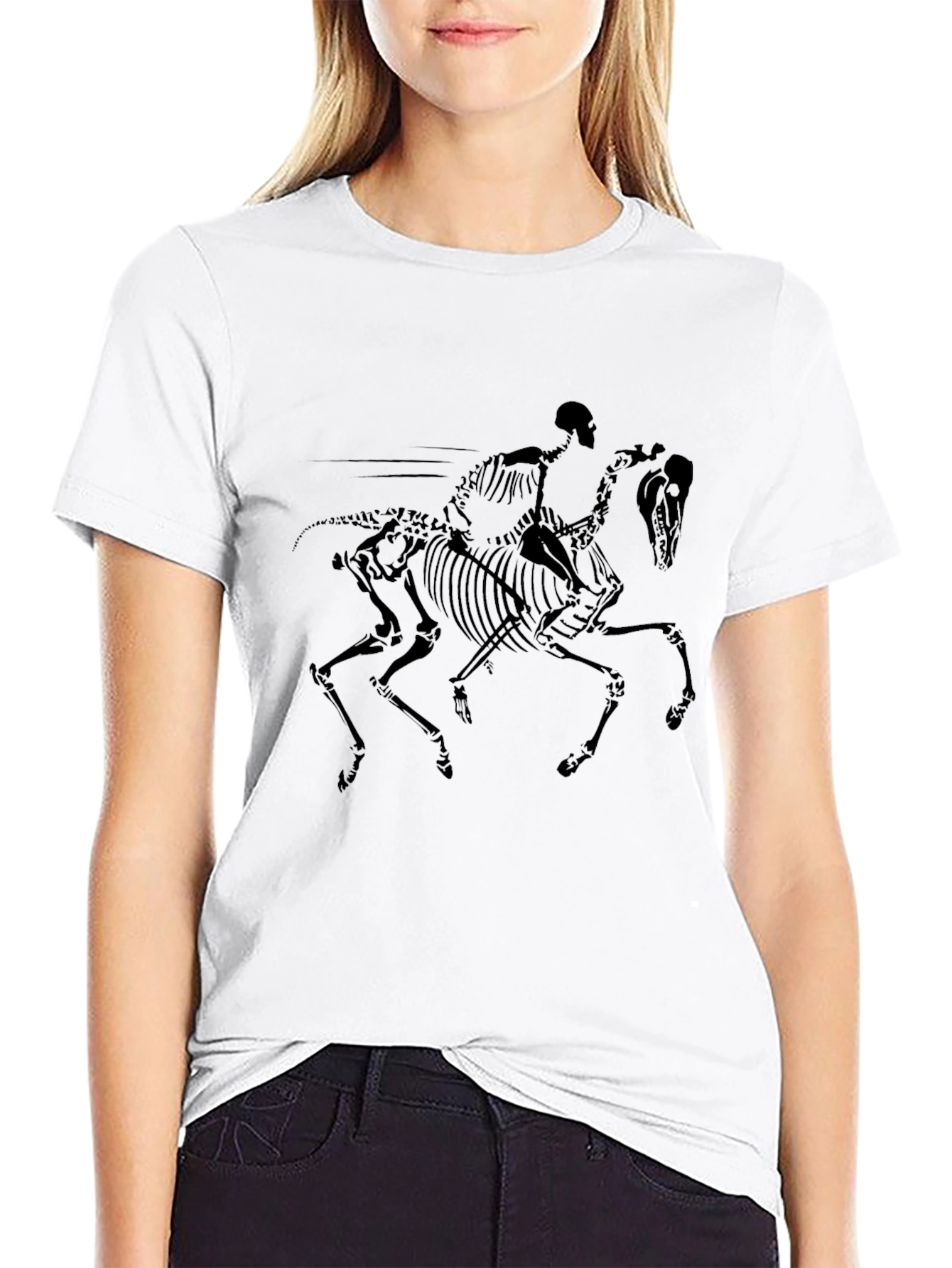 Skeleton Rider Black T-Shirt - Unique Graphic Tee