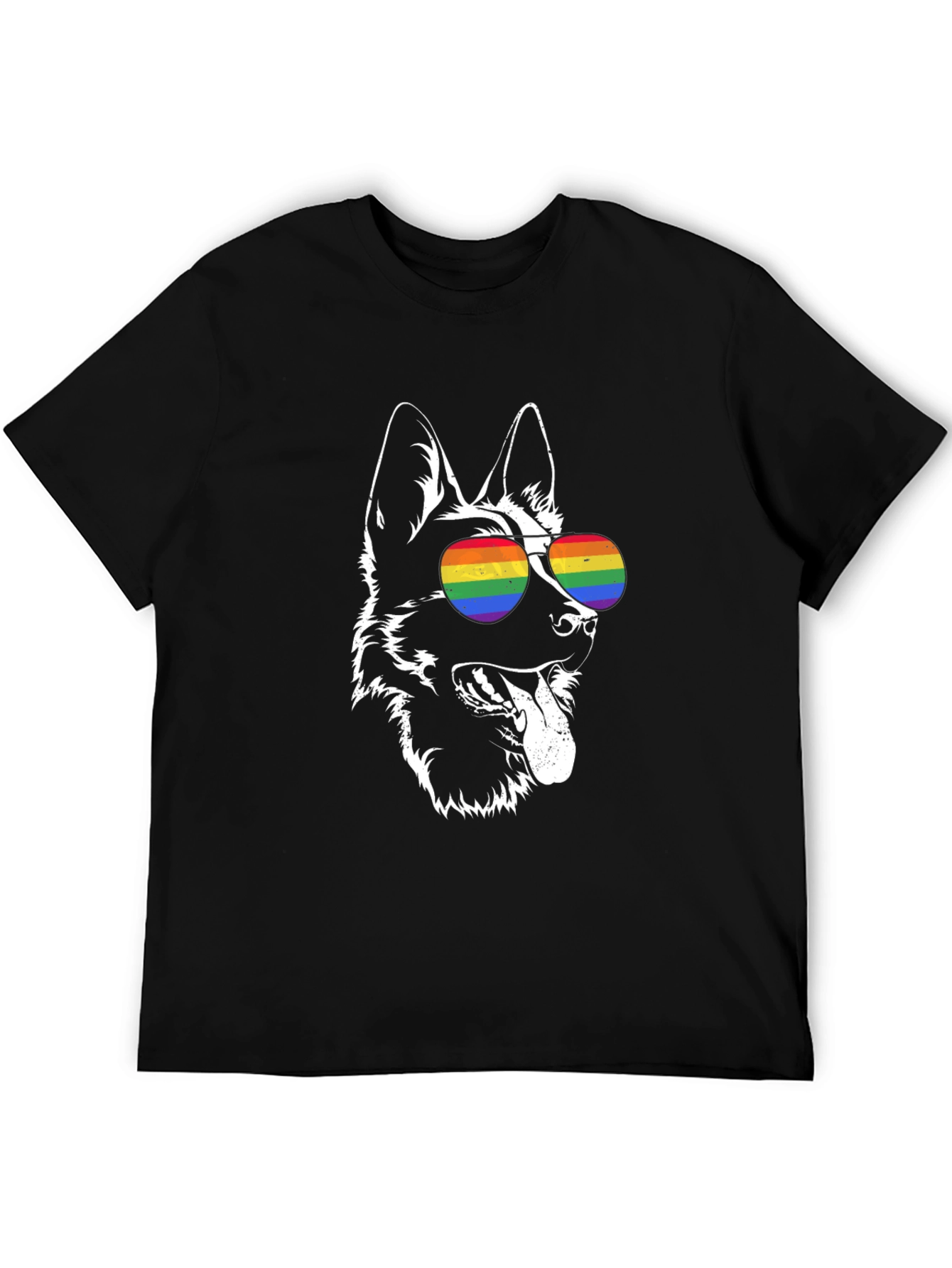 Cool Dog Graphic Tee - Pride Glasses