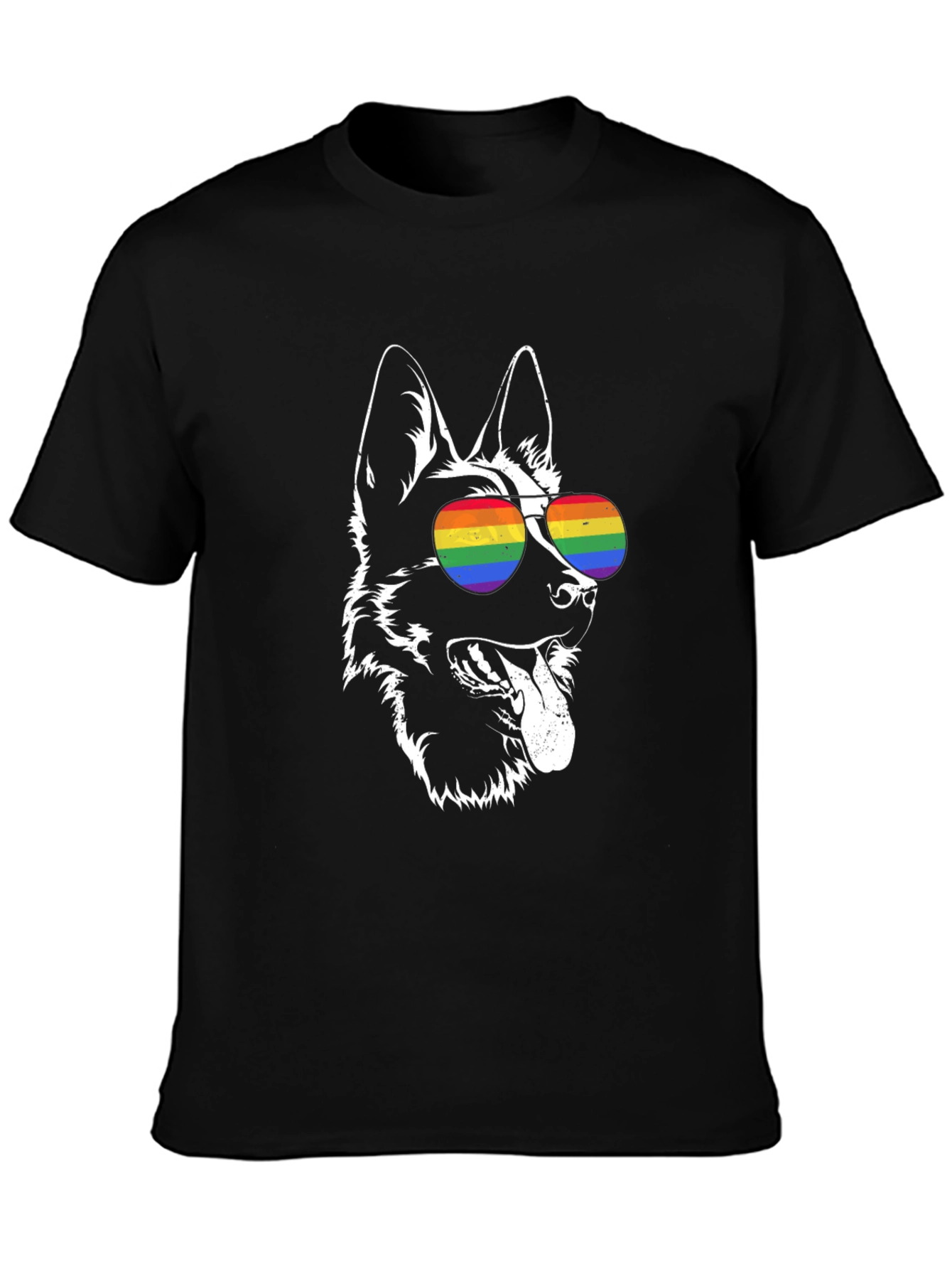 Cool Dog Graphic Tee - Pride Glasses