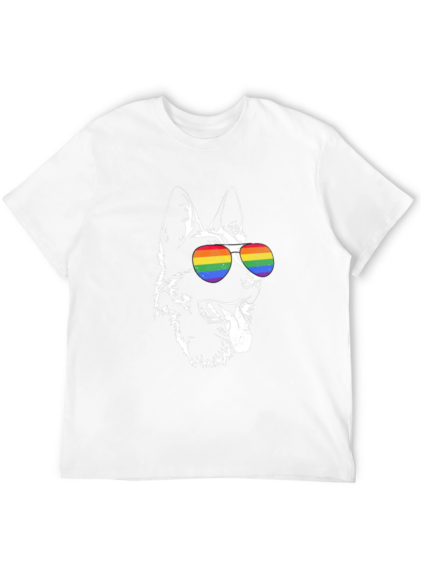Cool Dog Graphic Tee - Pride Glasses