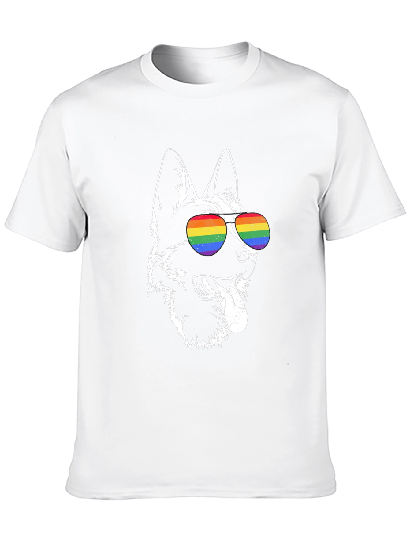 Cool Dog Graphic Tee - Pride Glasses