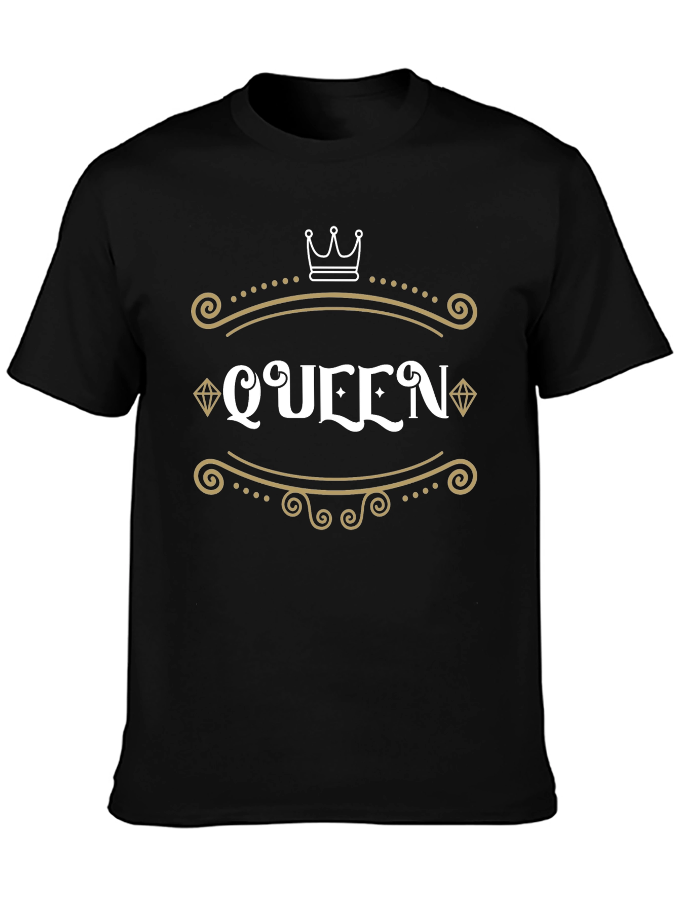 Queen Graphic T-Shirt - Black Crew Neck Tee