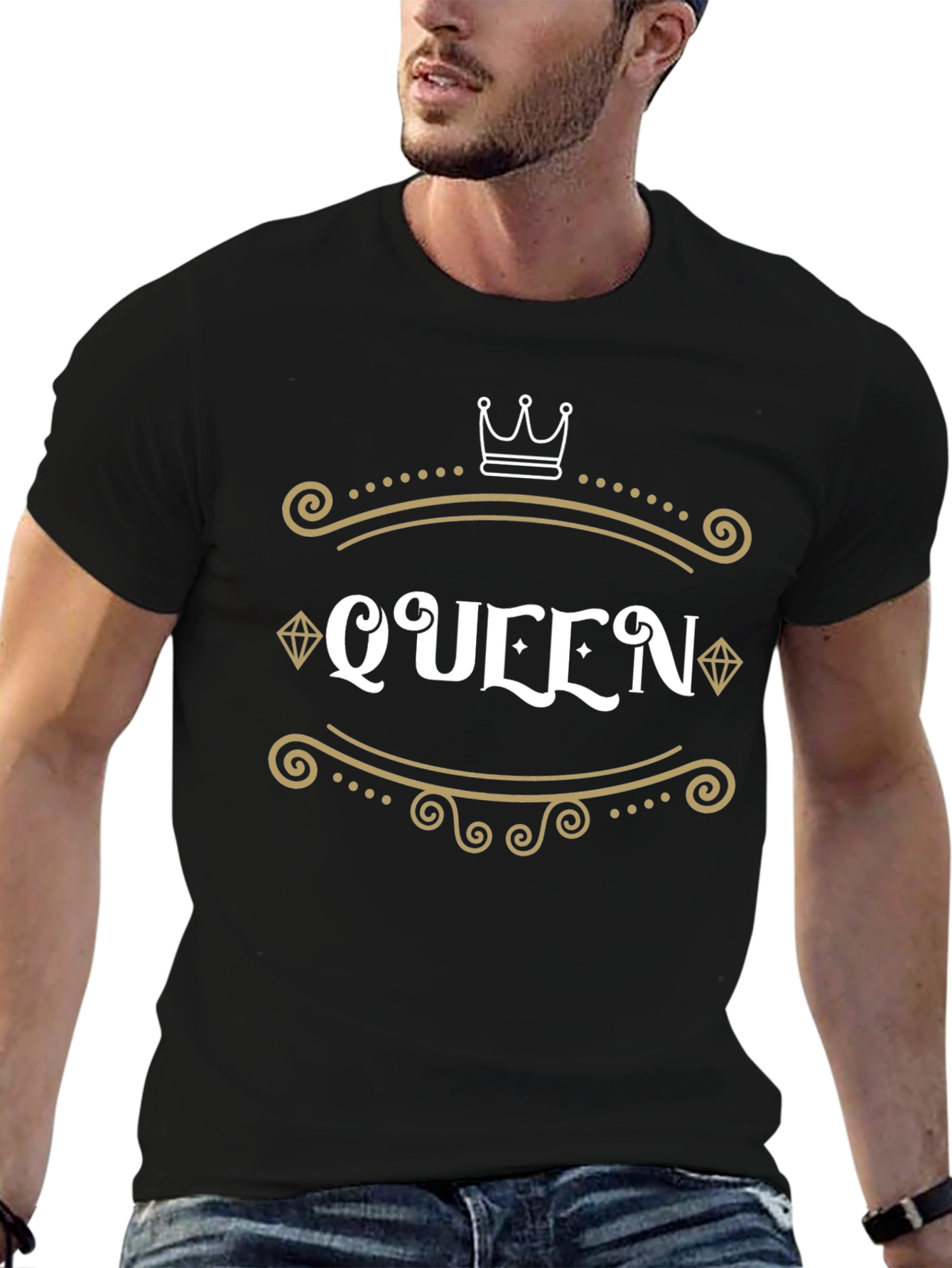 Queen Graphic T-Shirt - Black Crew Neck Tee