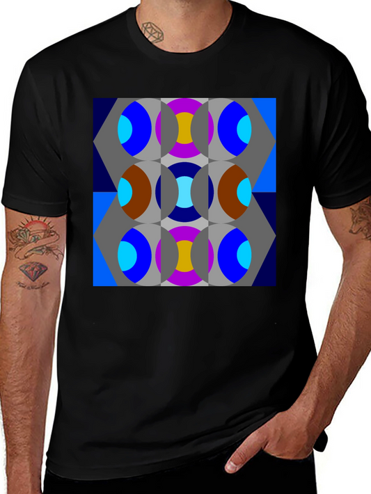 Abstract Geometric Patterned T-Shirt
