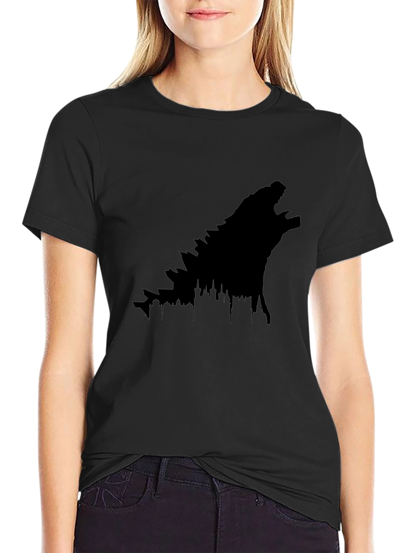 Black Godzilla Howling T-Shirt