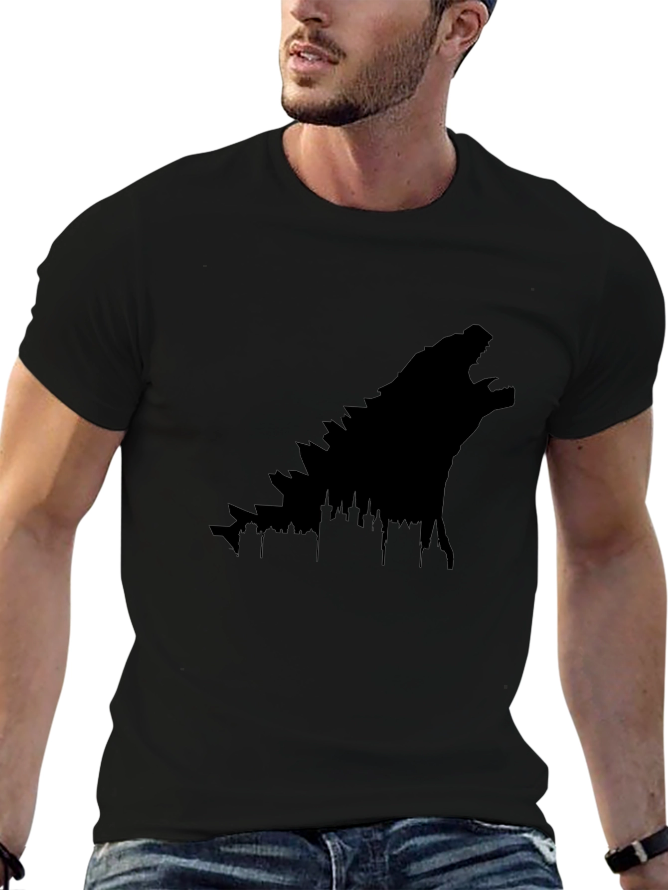 Black Godzilla Howling T-Shirt