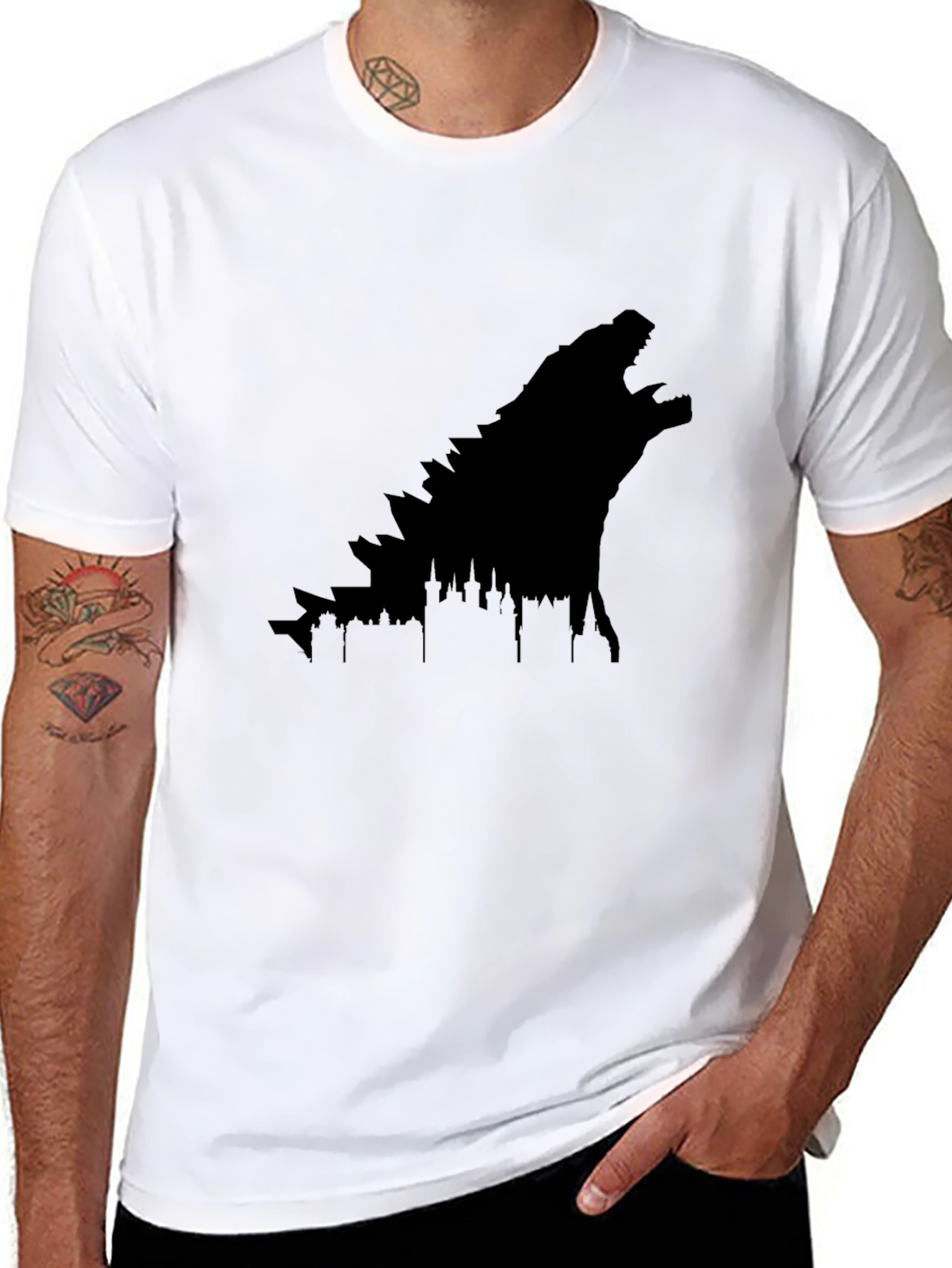 Black Godzilla Howling T-Shirt