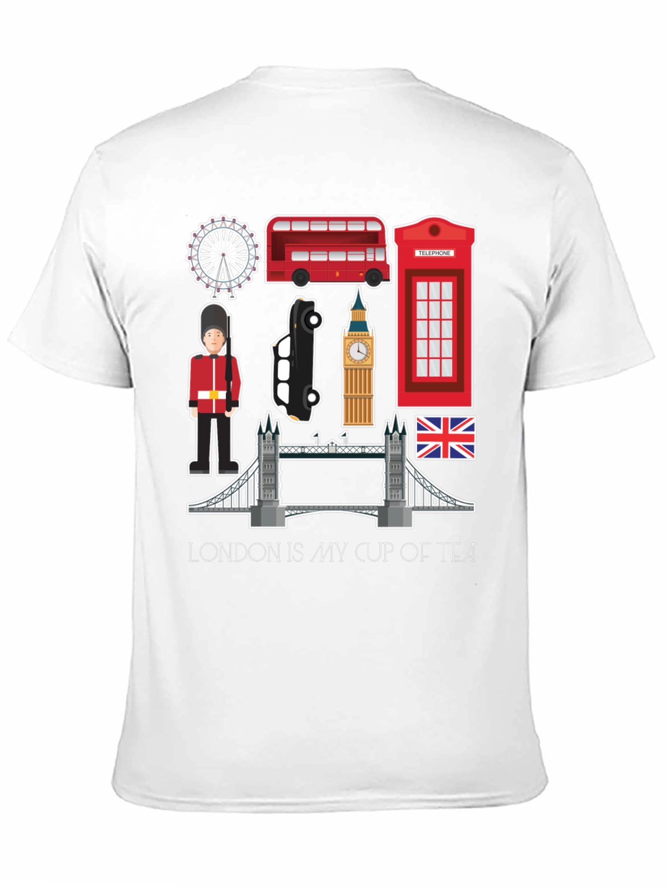 London Tourist Souvenir Black T-Shirt