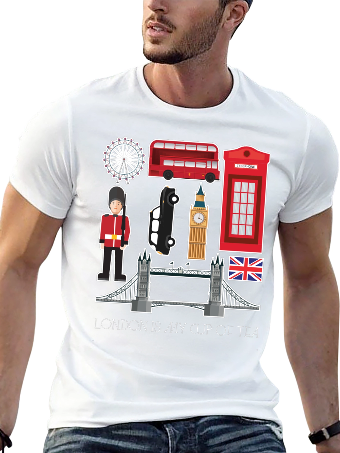 London Tourist Souvenir Black T-Shirt