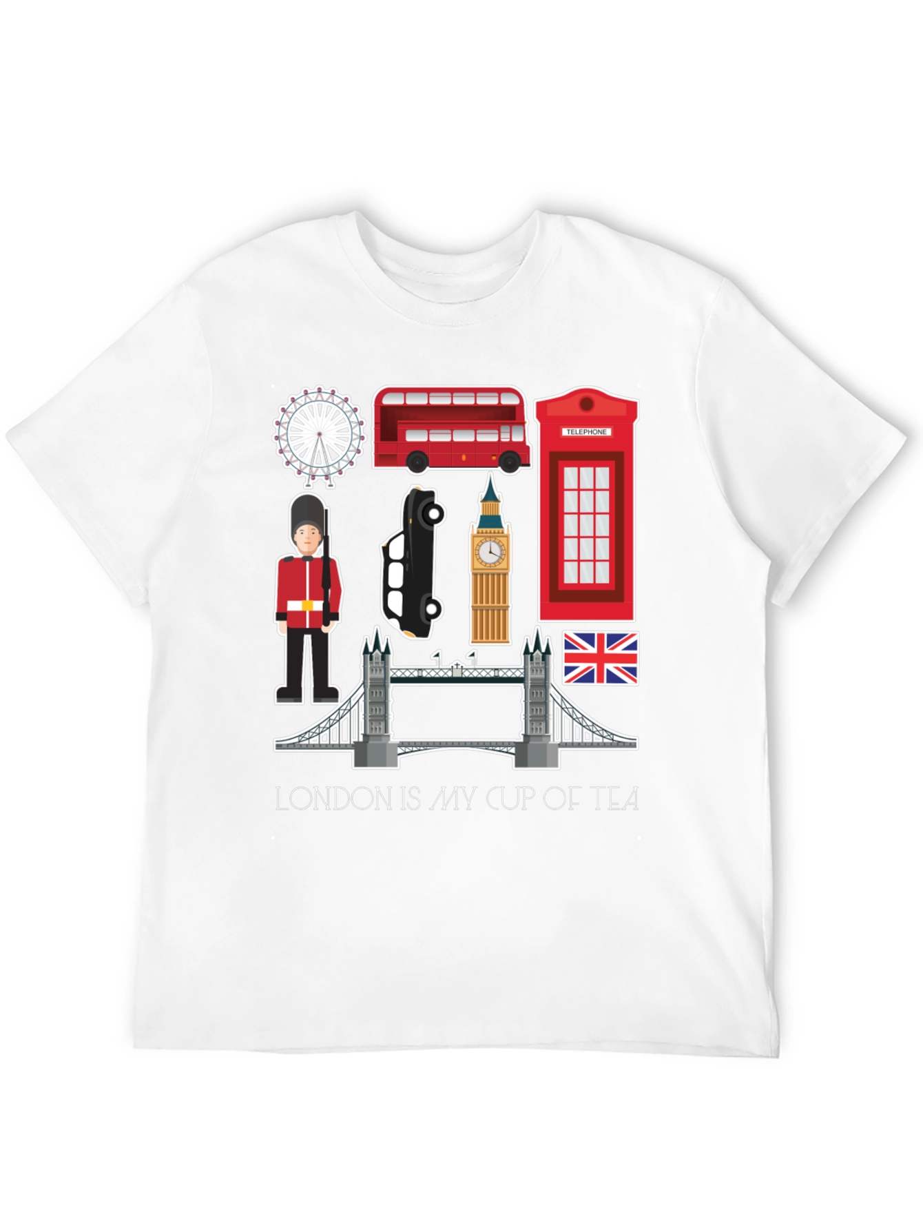 London Tourist Souvenir Black T-Shirt