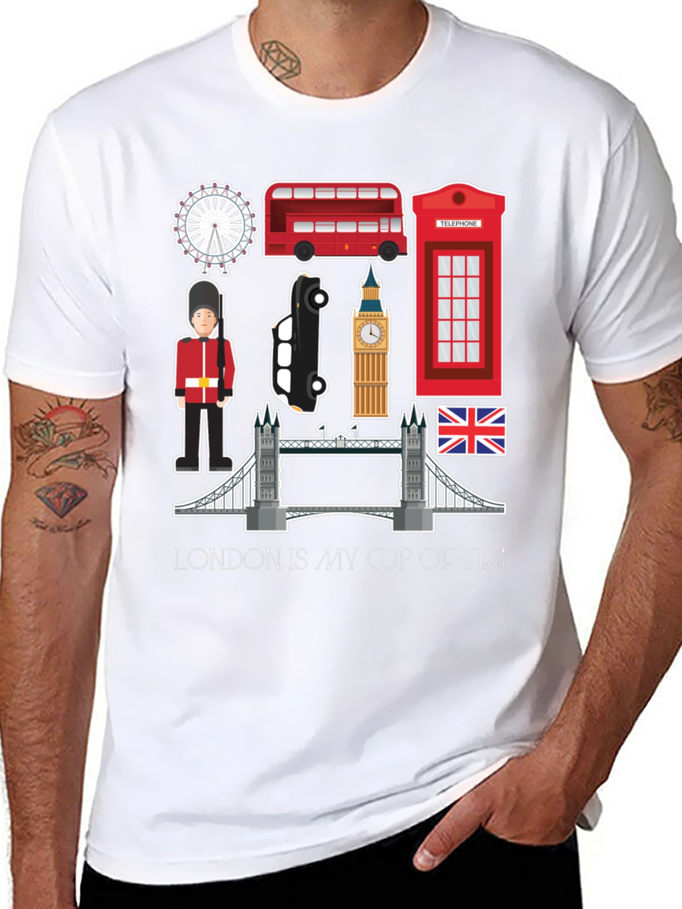 London Tourist Souvenir Black T-Shirt