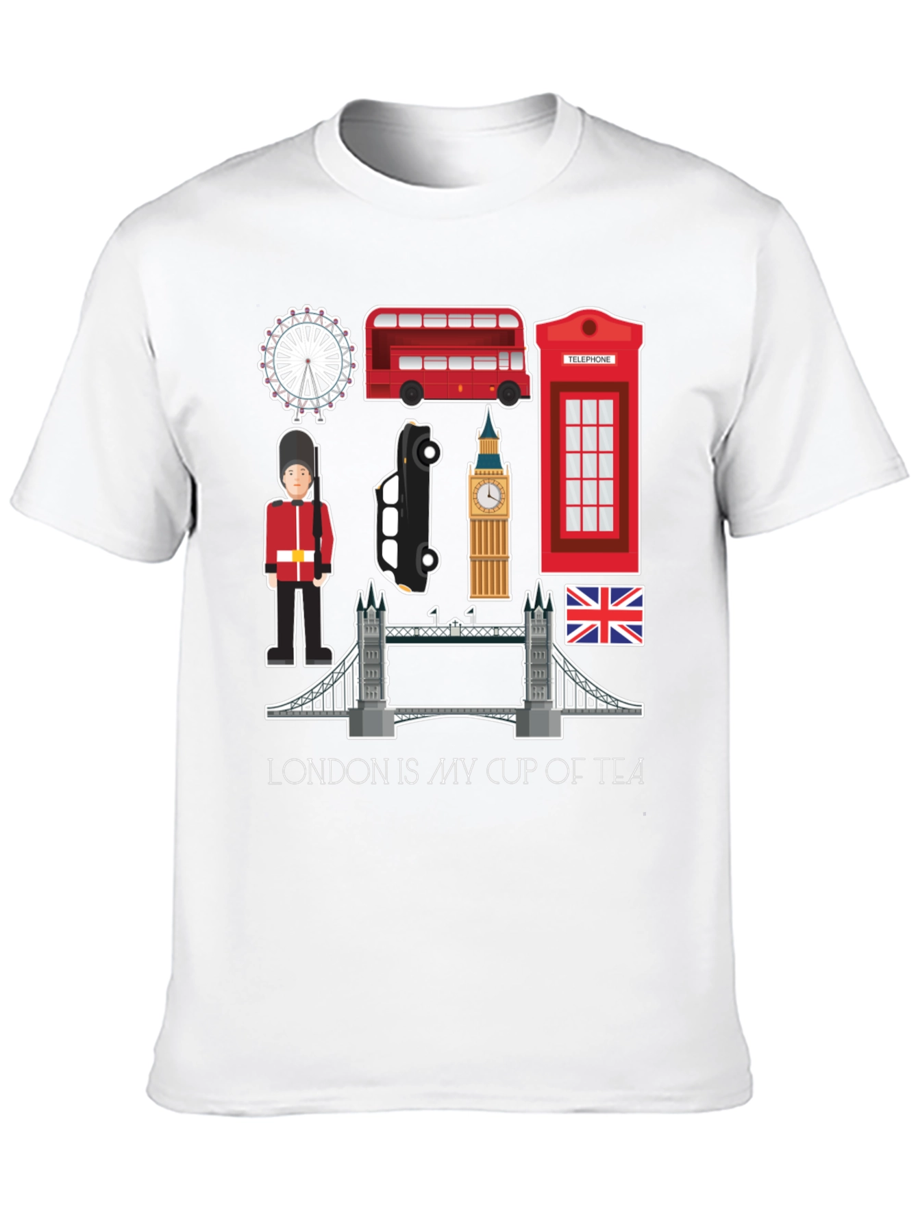 London Tourist Souvenir Black T-Shirt