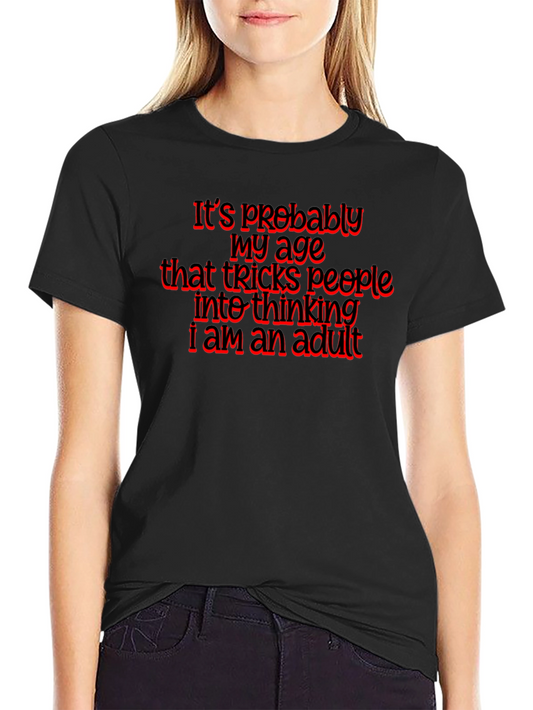 Funny Age Adulting T-Shirt Black