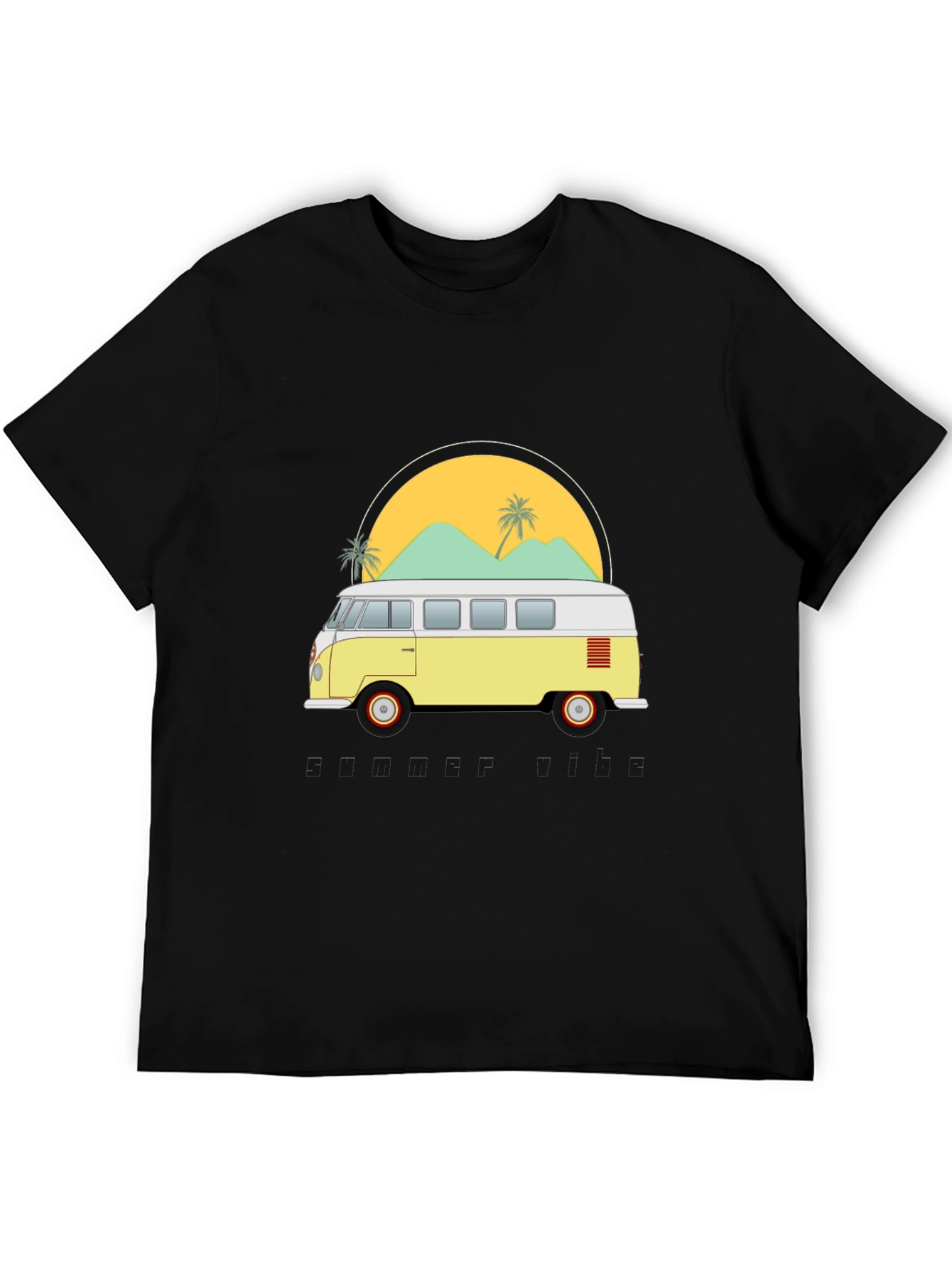 Retro VW Bus T-Shirt - Beach Vibes