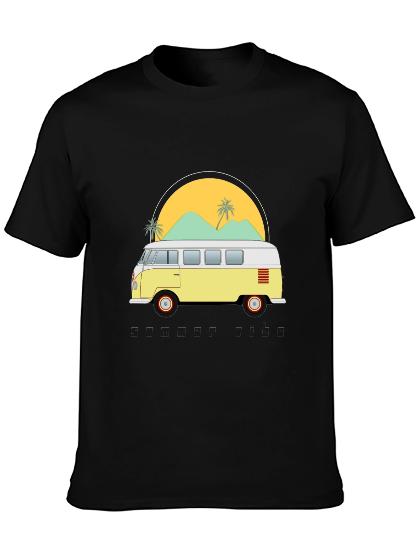 Retro VW Bus T-Shirt - Beach Vibes