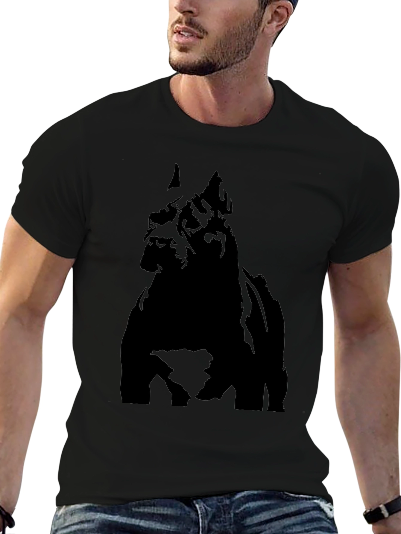 Black Dog Silhouette Graphic Tee
