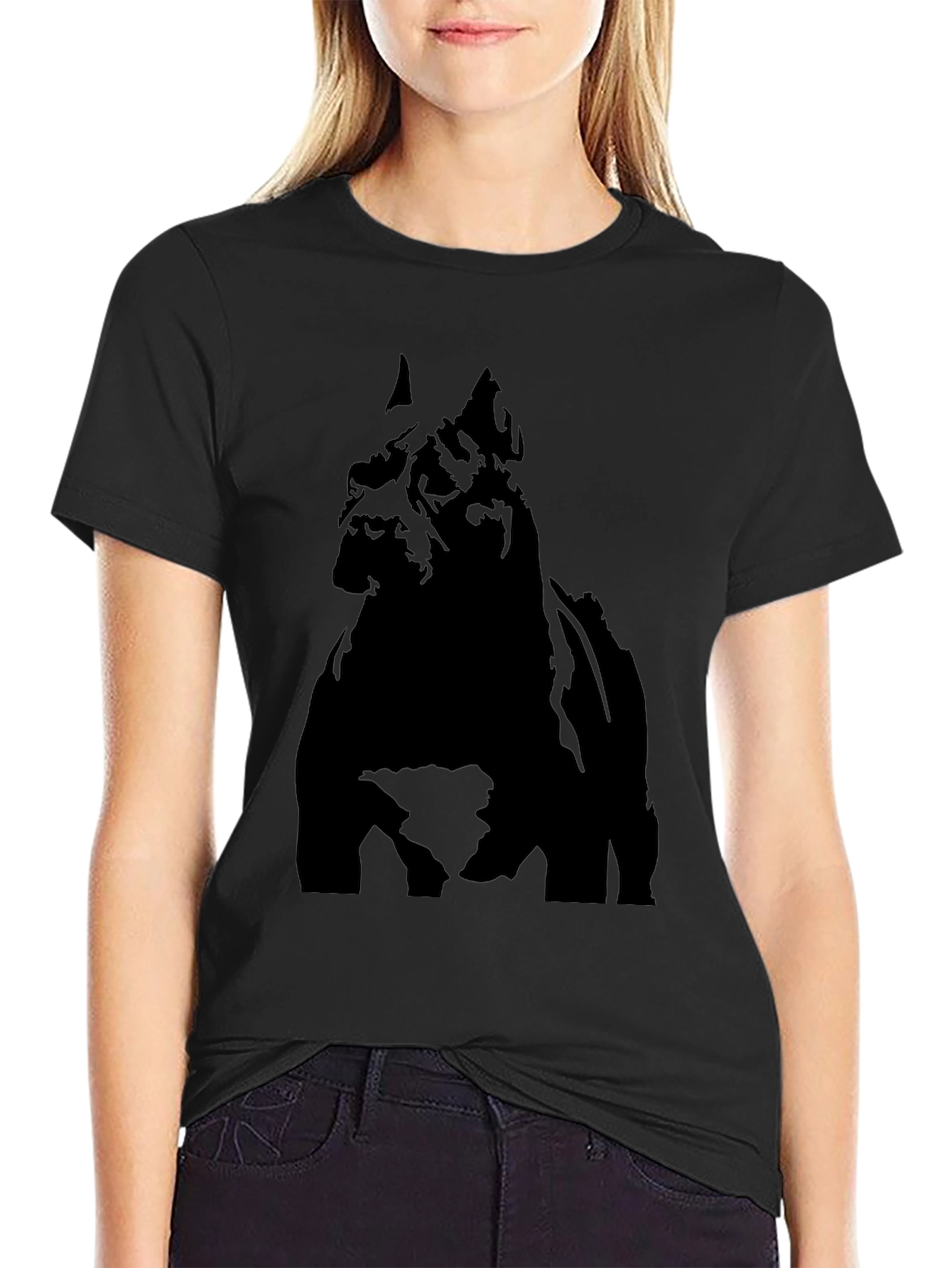 Black Dog Silhouette Graphic Tee