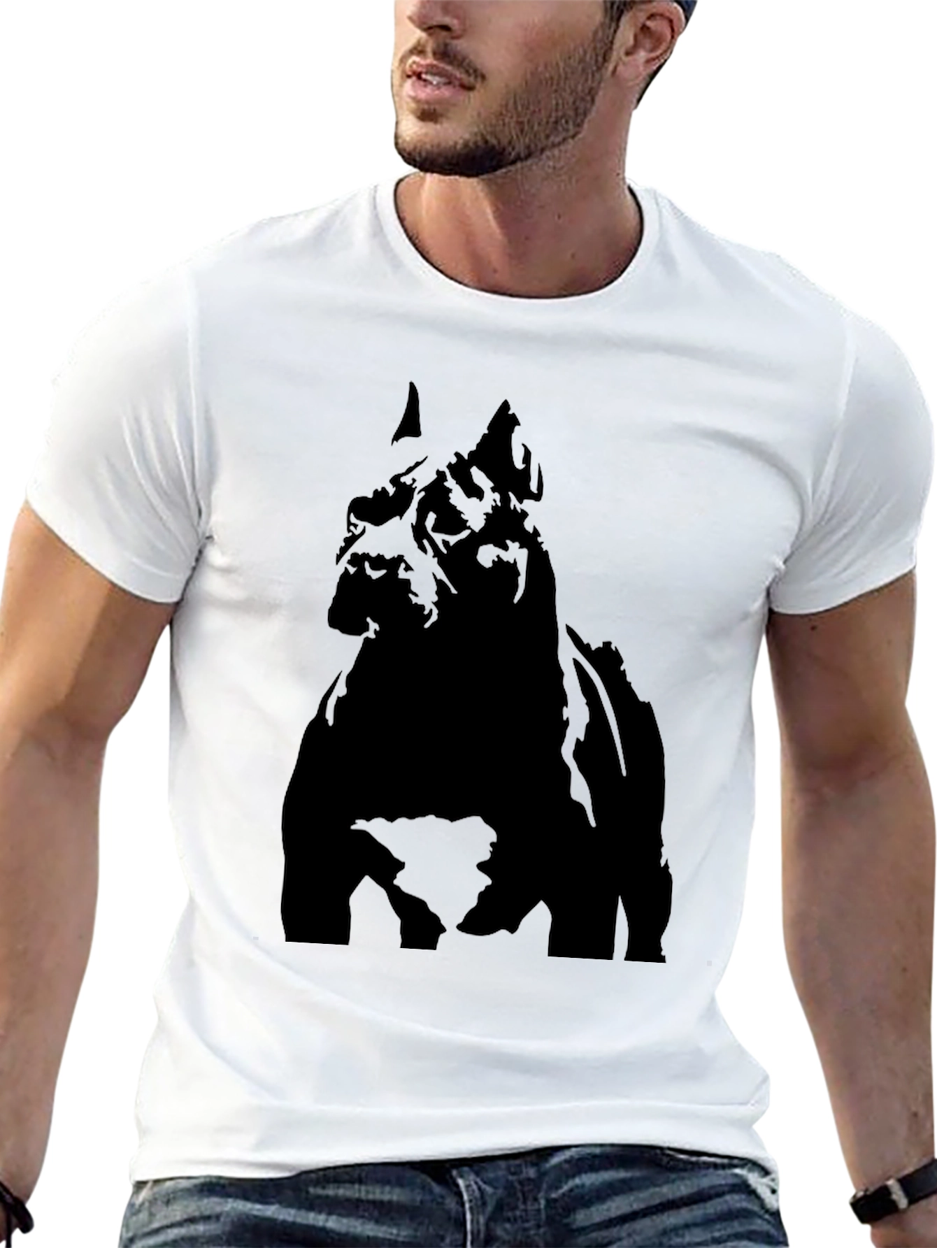Black Dog Silhouette Graphic Tee