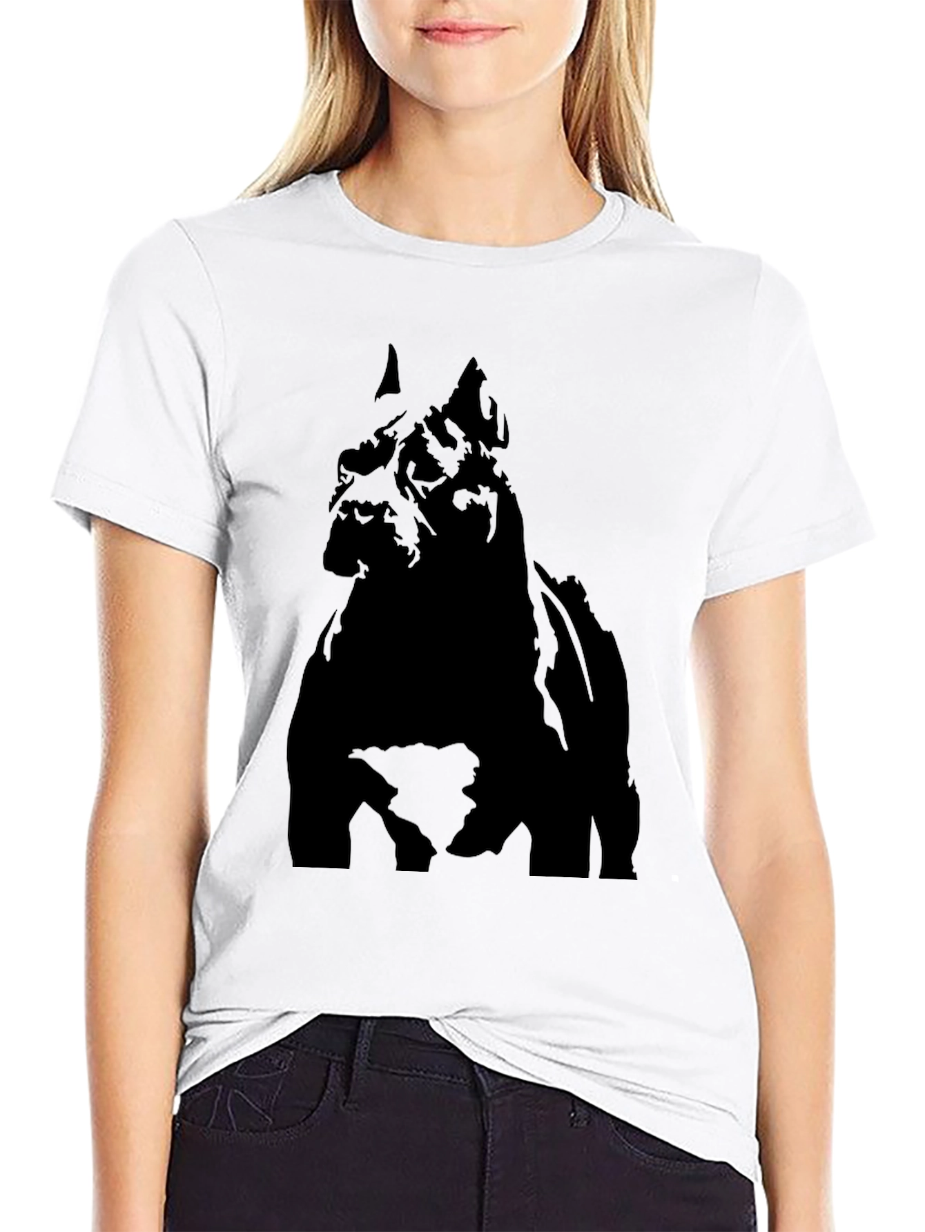 Black Dog Silhouette Graphic Tee