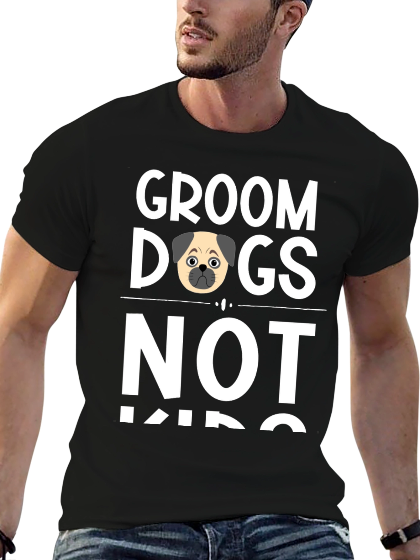 Groom Dogs Not Kids Novelty T-Shirt