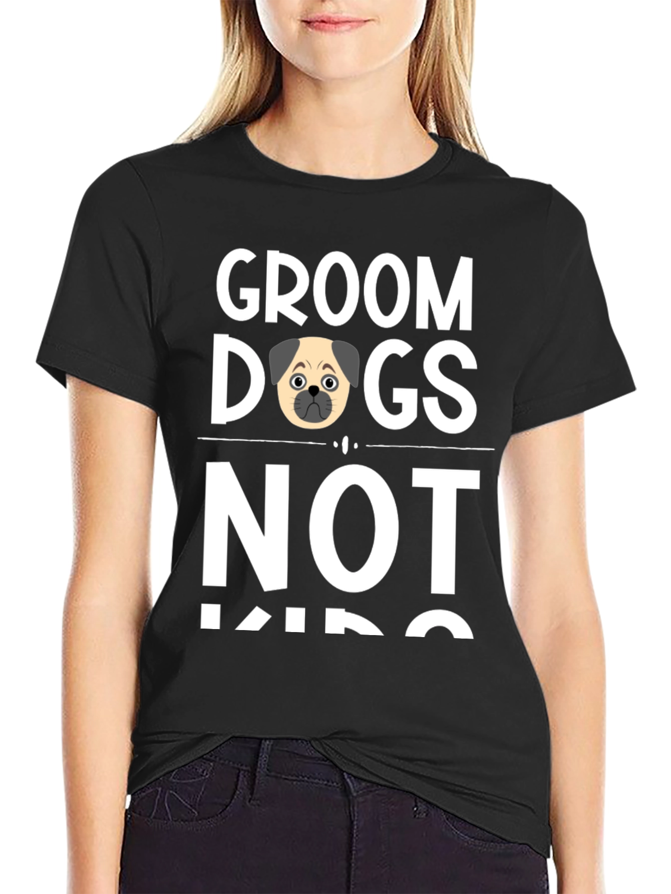 Groom Dogs Not Kids Novelty T-Shirt