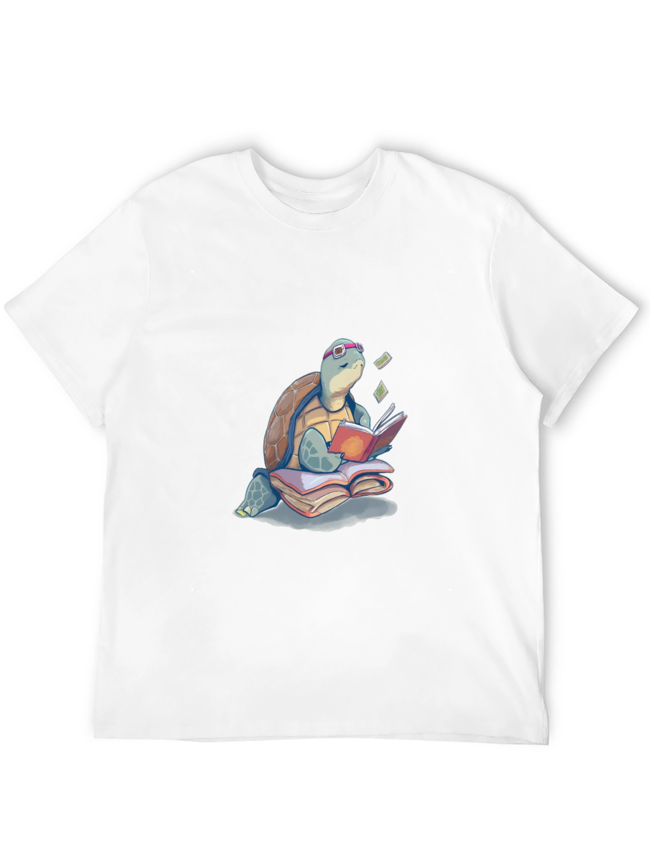 Turtle Reading Book T-Shirt
