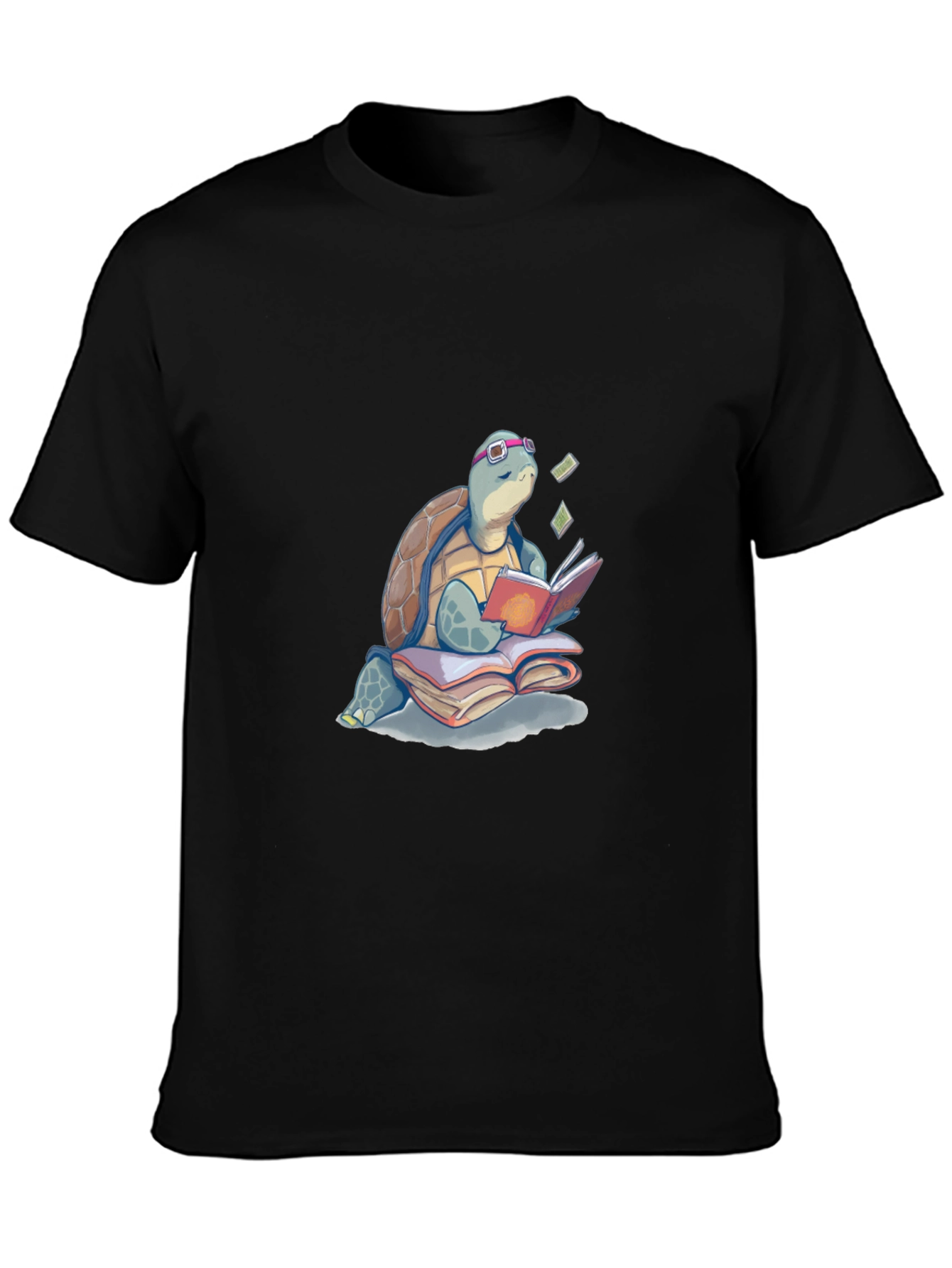 Turtle Reading Book T-Shirt