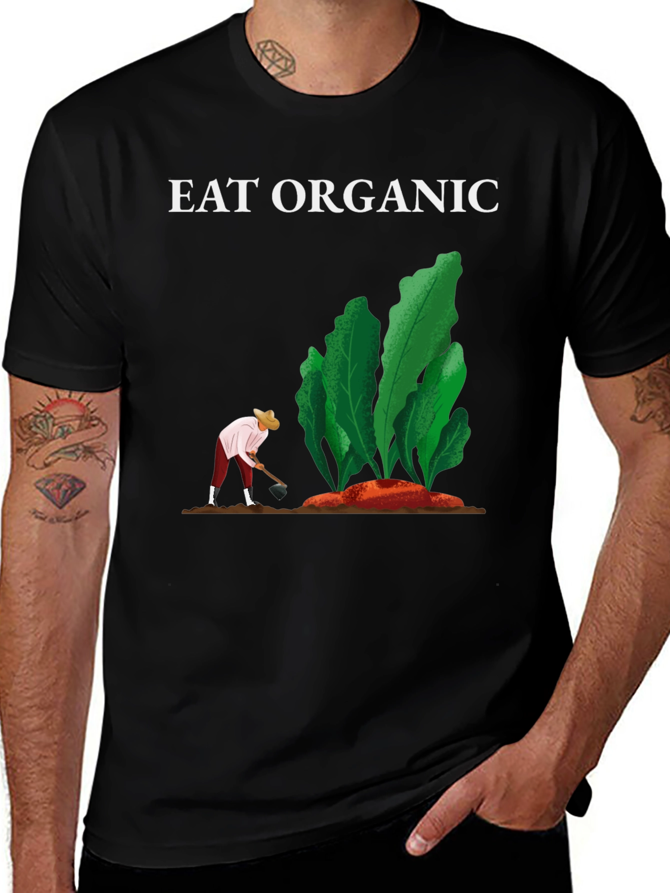 Eat Organic T-Shirt - Gardening Tee