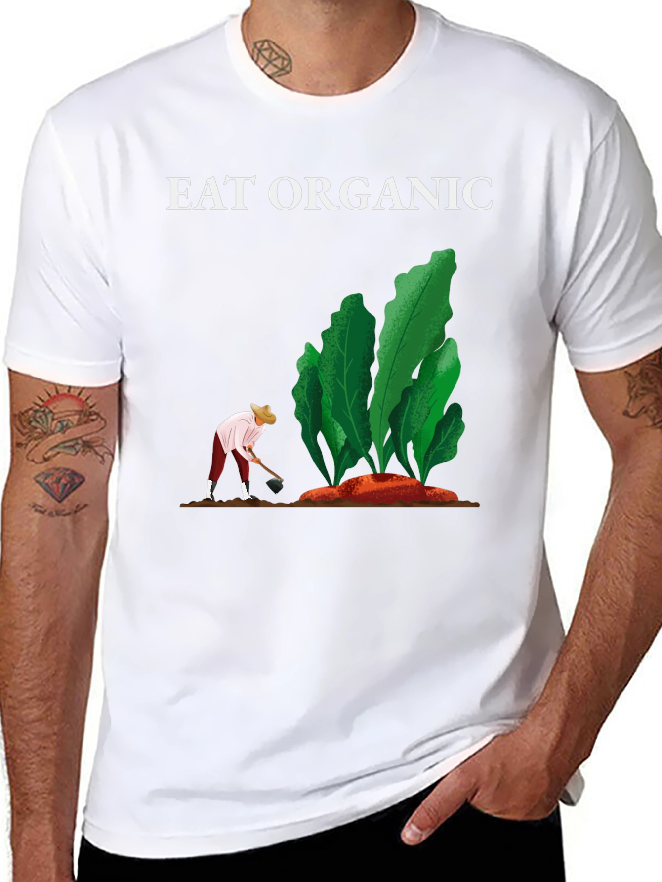 Eat Organic T-Shirt - Gardening Tee
