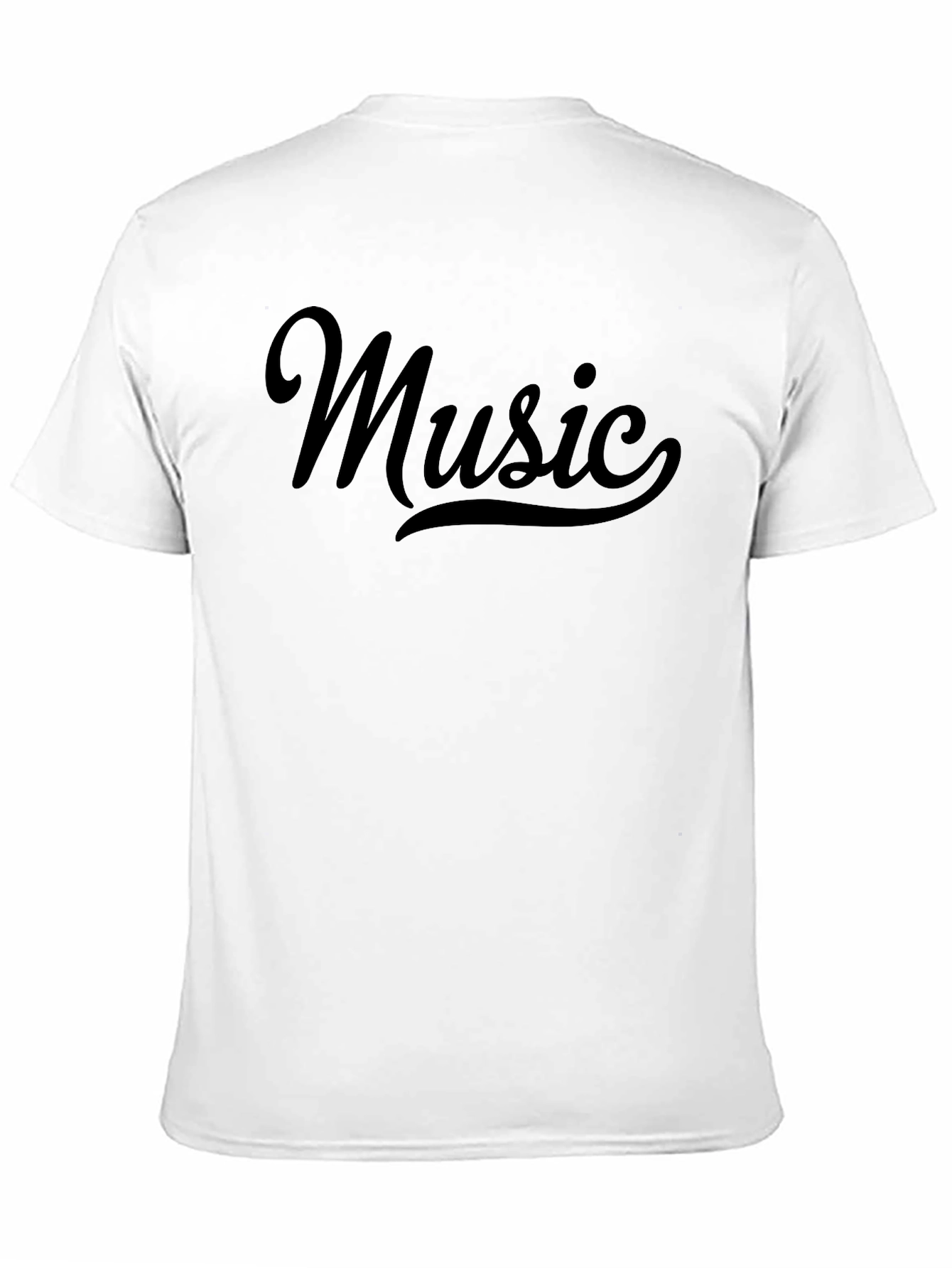 Stylish Music Graphic Black T-Shirt