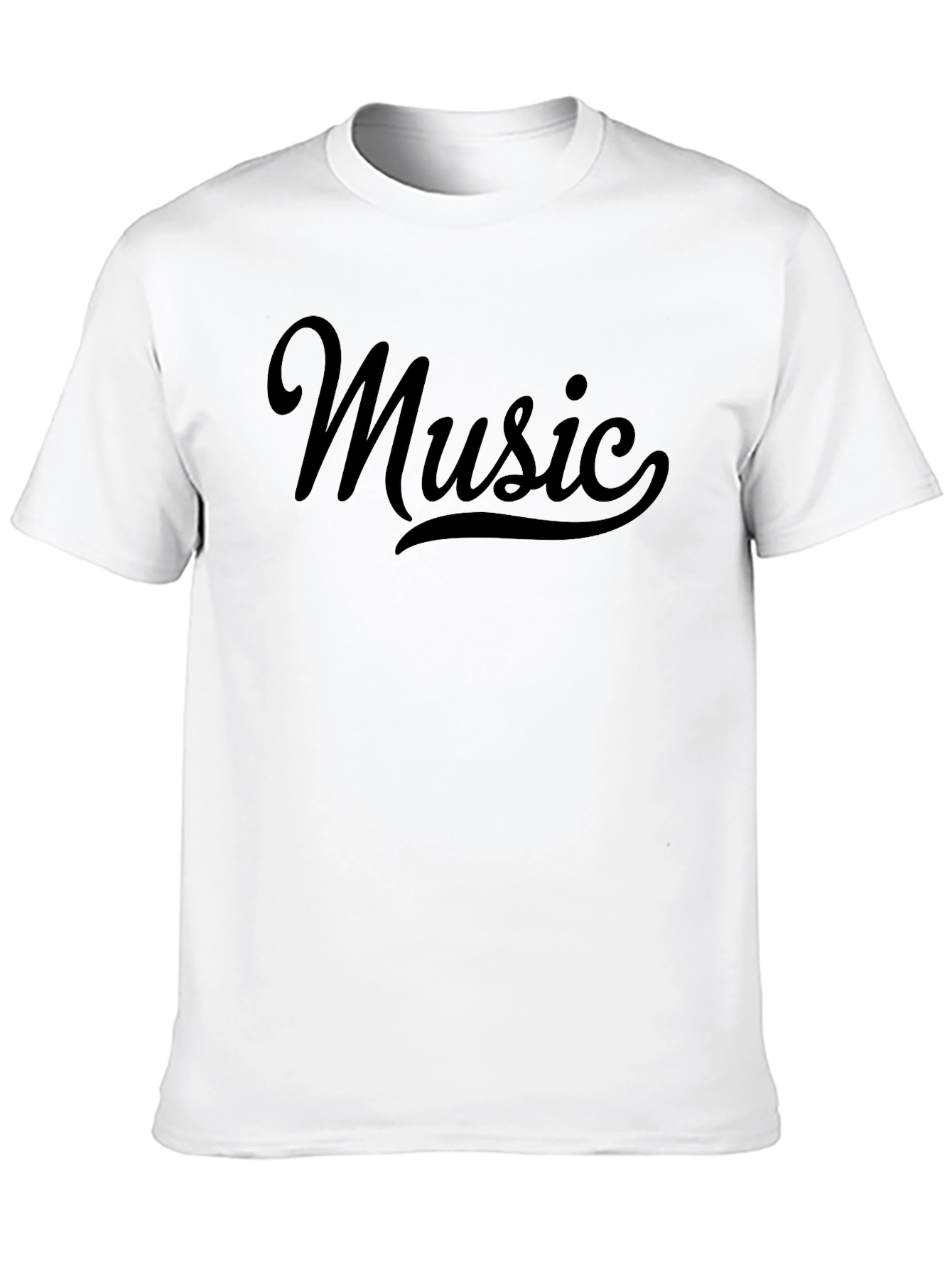 Stylish Music Graphic Black T-Shirt