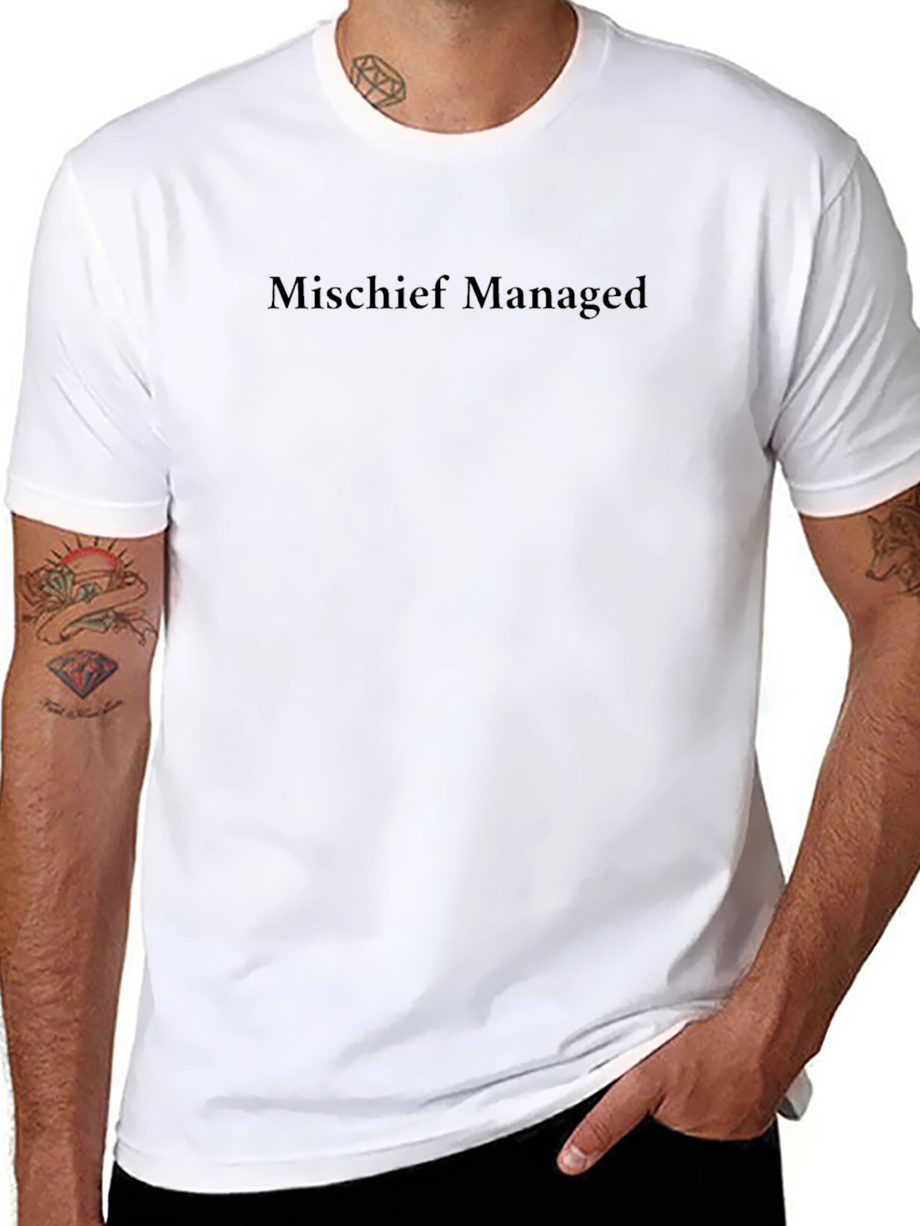 Mischief Managed Black Crew Neck T-Shirt