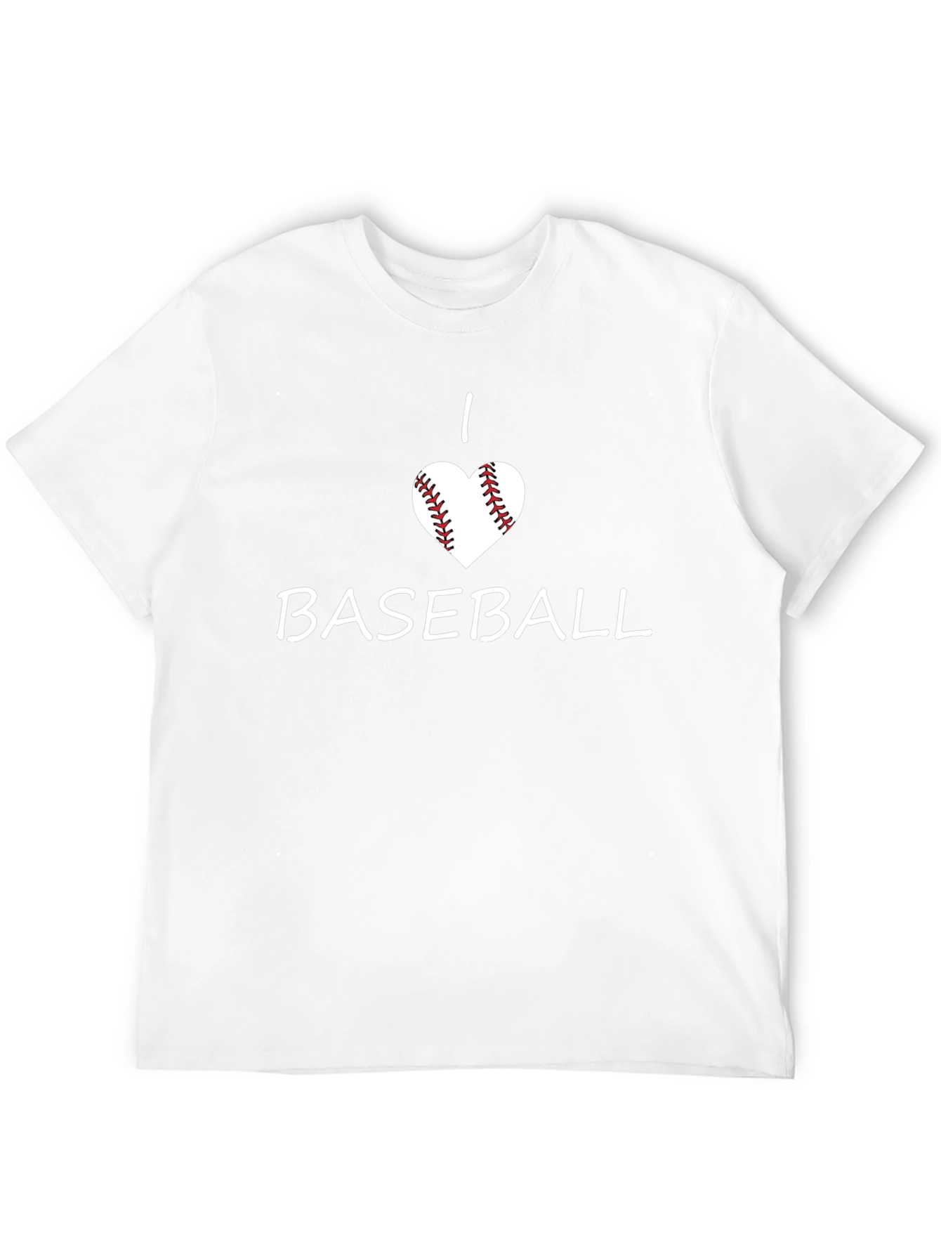 I Love Baseball Graphic Tee - Soft Cotton Blend