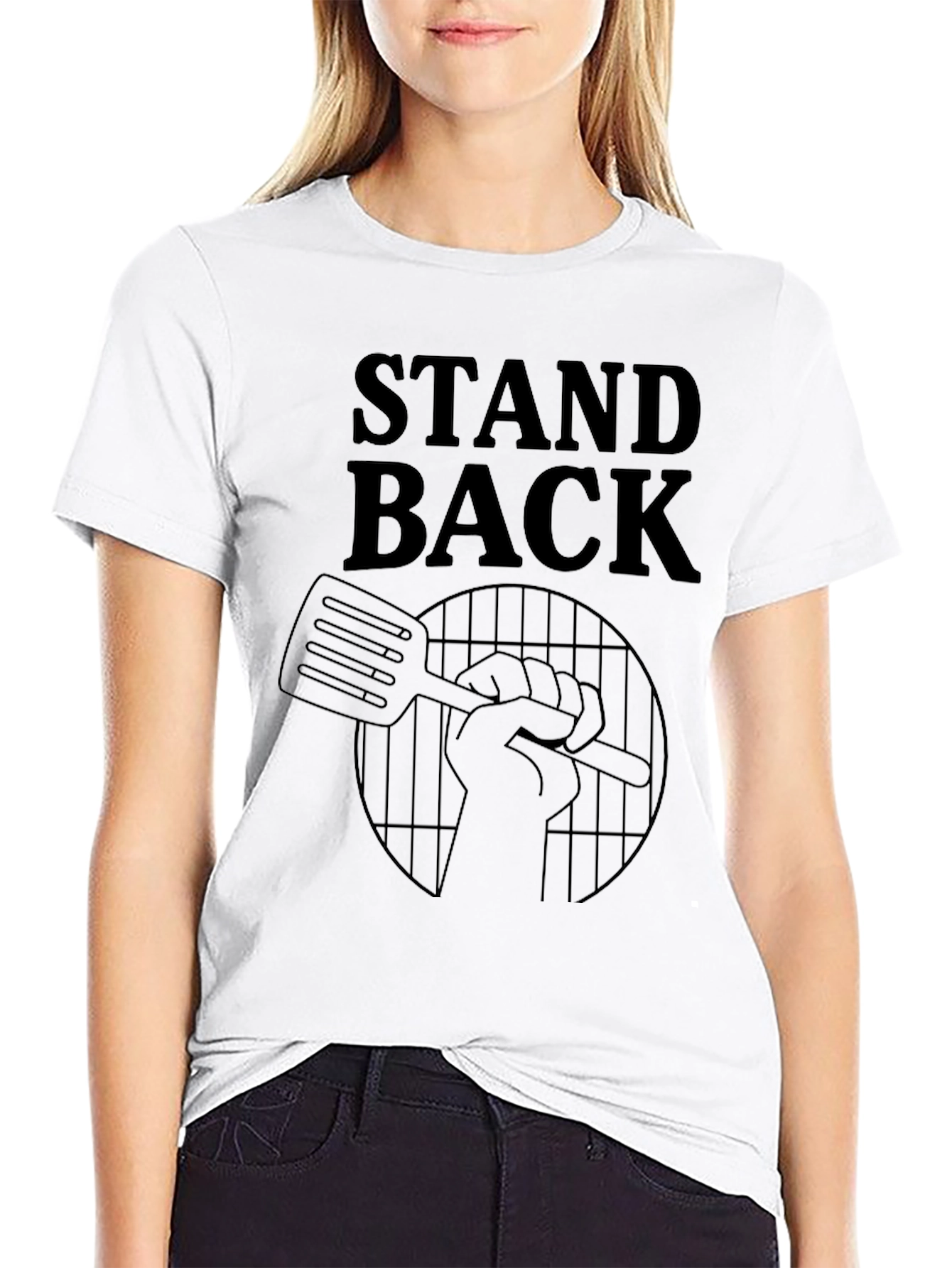 Stand Back BBQ T-Shirt - Grilling Master Design