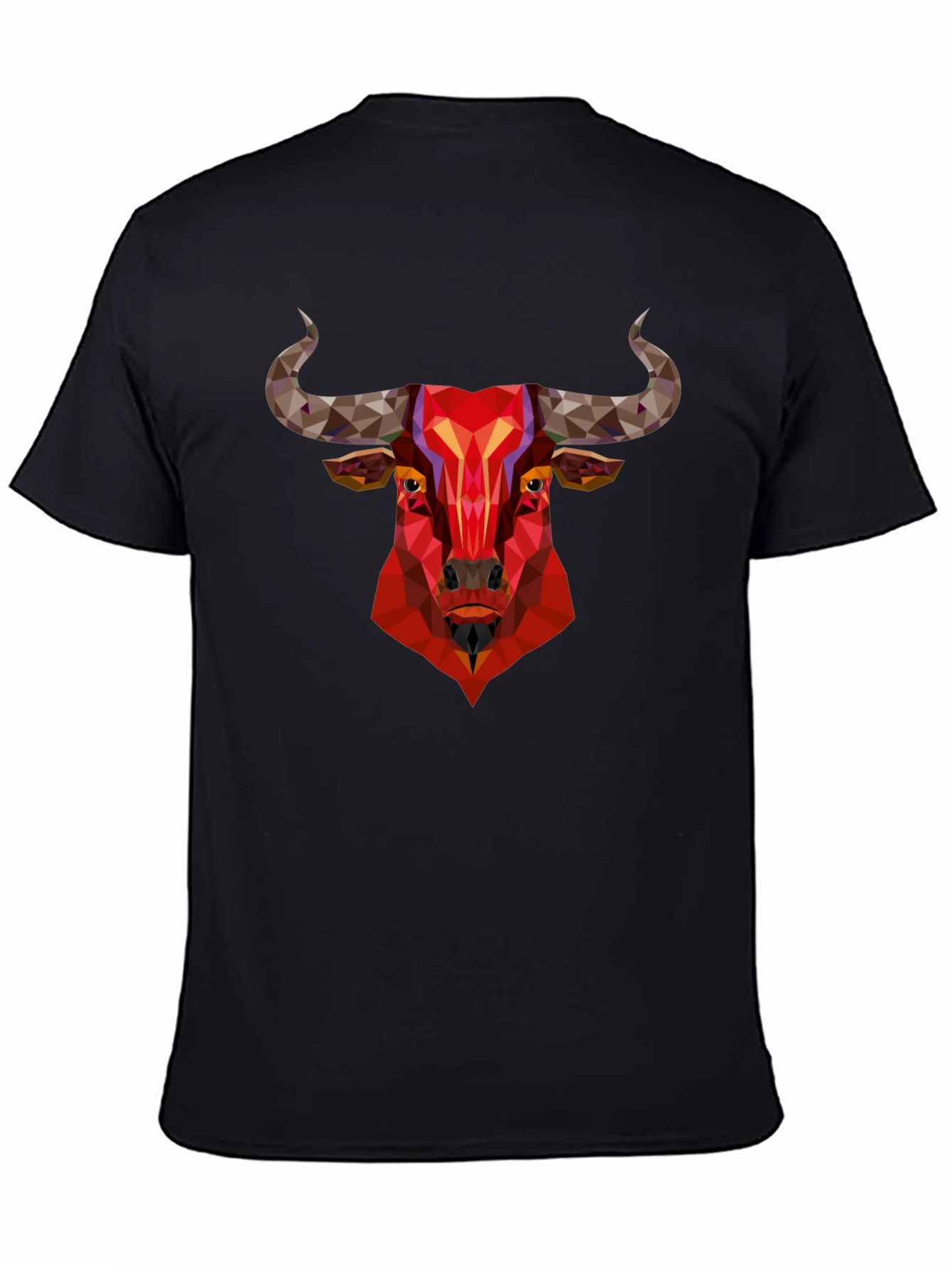 Geometric Bull Graphic Tee - Bold Statement Shirt