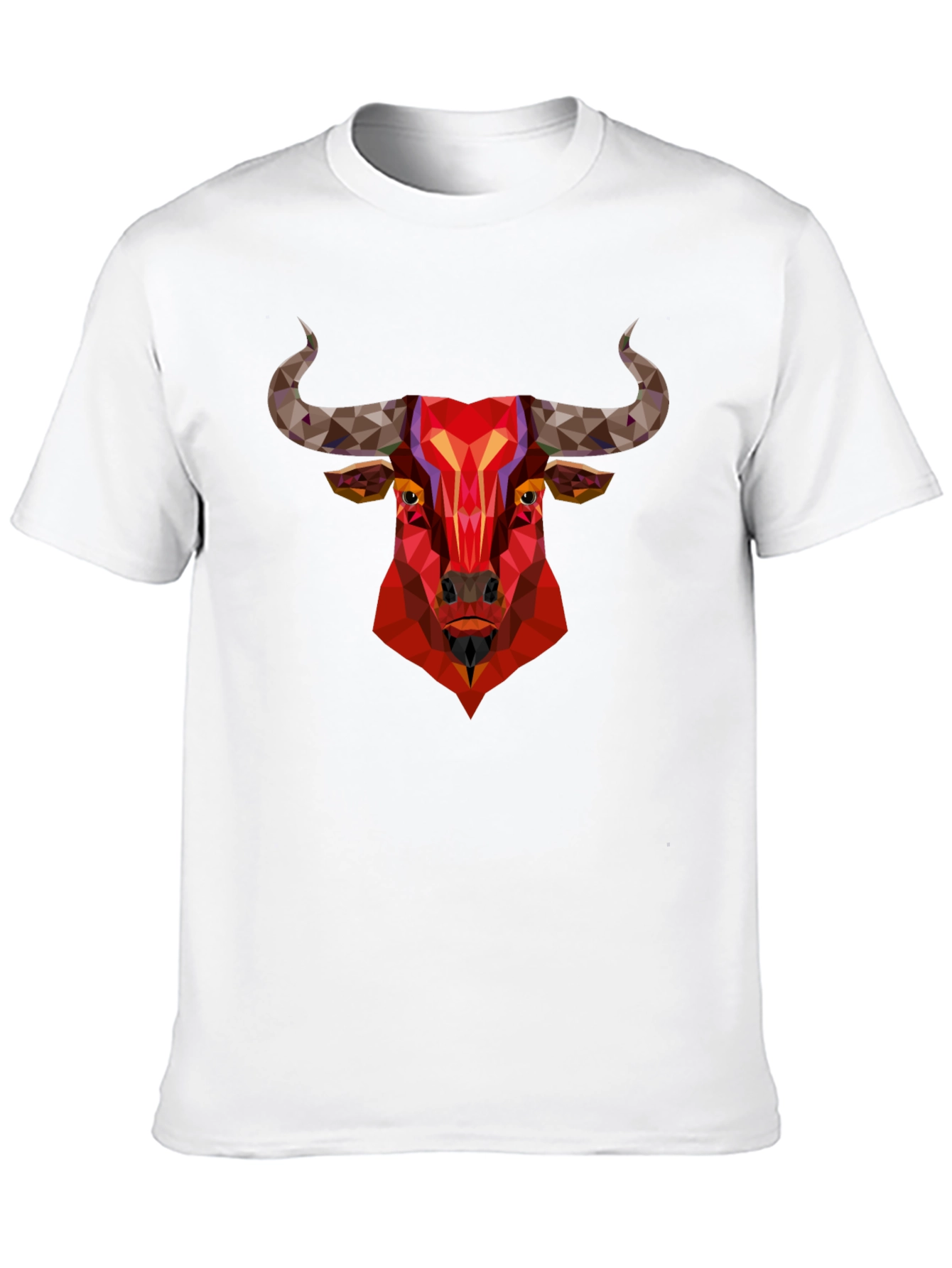 Geometric Bull Graphic Tee - Bold Statement Shirt