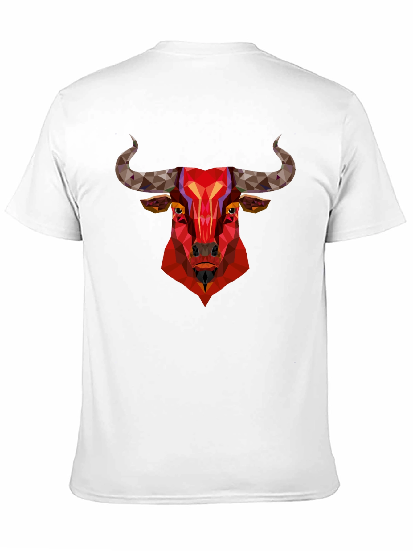 Geometric Bull Graphic Tee - Bold Statement Shirt