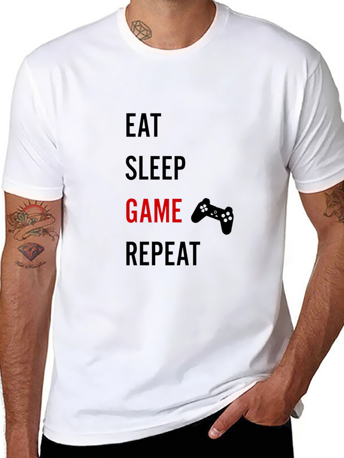 Eat Sleep Game Repeat T-Shirt - Gamer Style