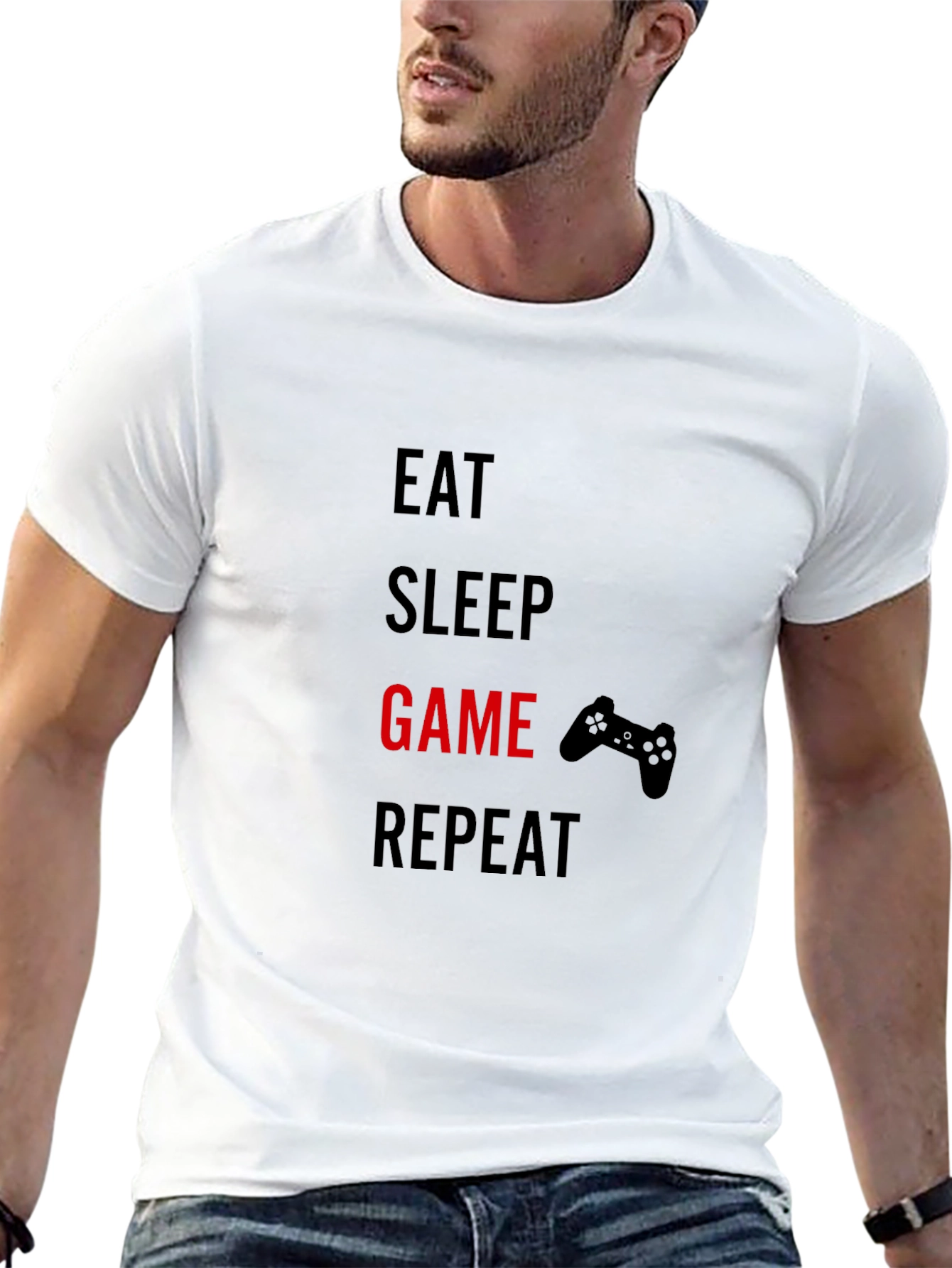 Eat Sleep Game Repeat T-Shirt - Gamer Style