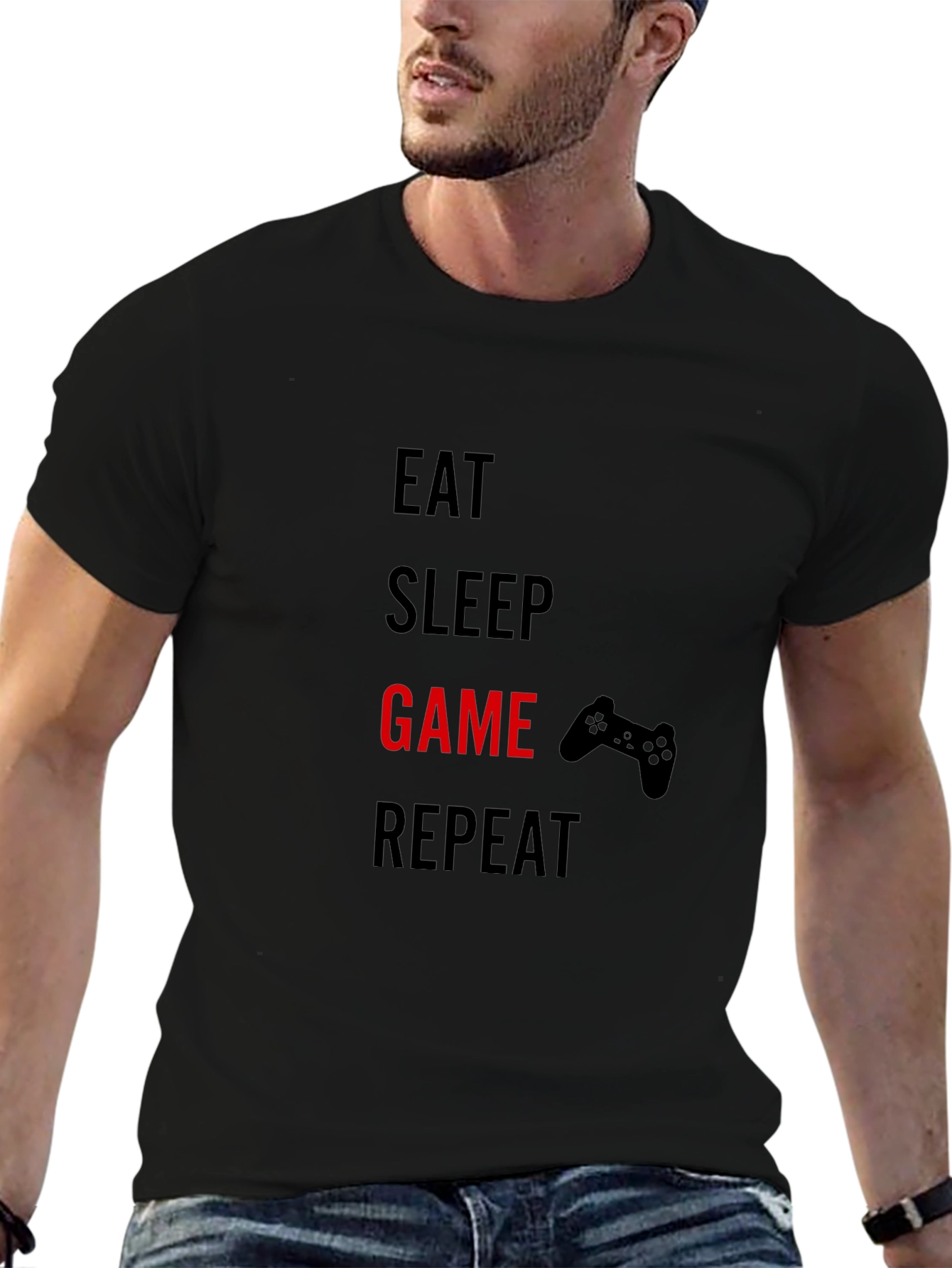 Eat Sleep Game Repeat T-Shirt - Gamer Style