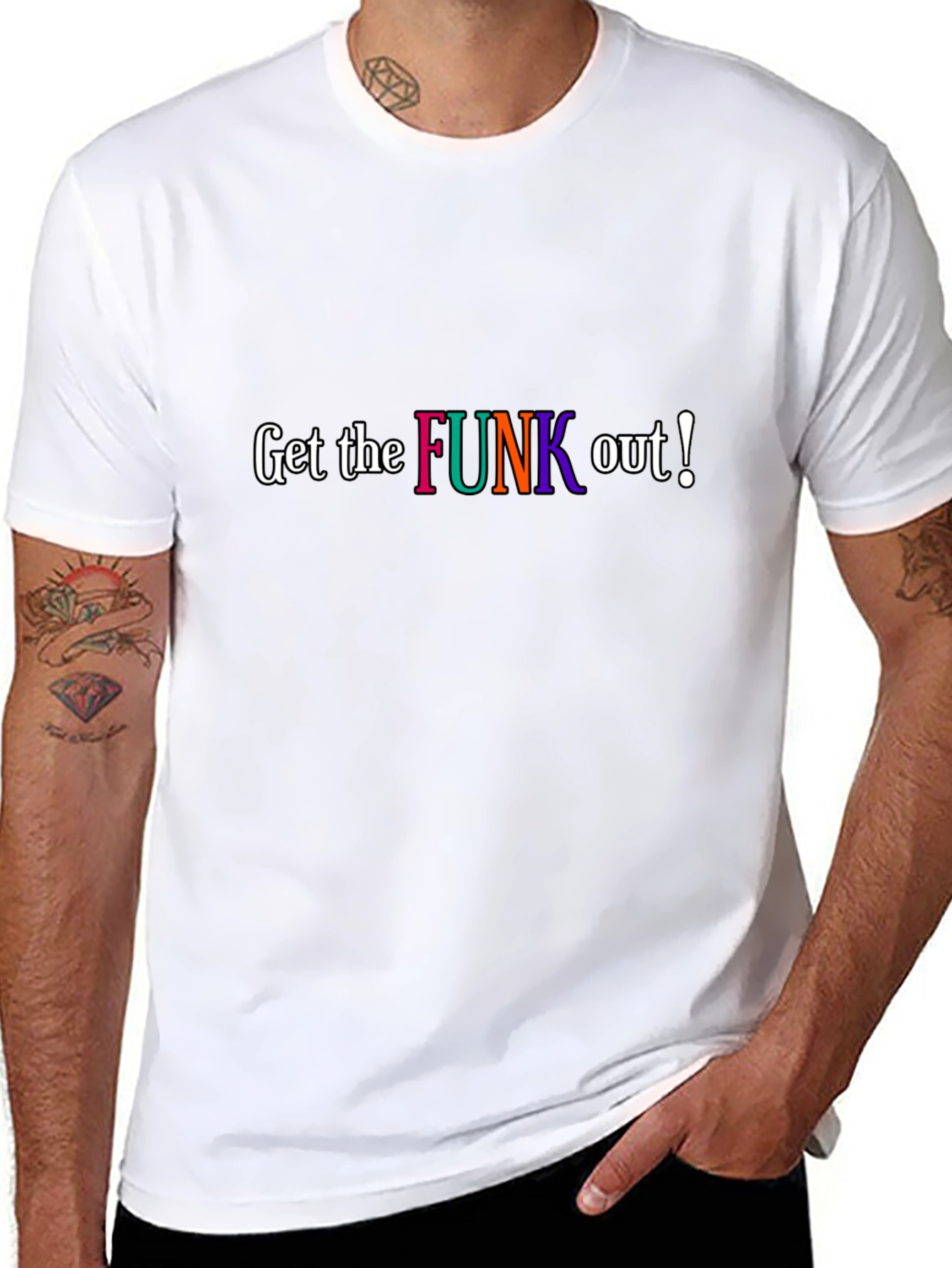 Get the Funk Out Black Graphic Tee