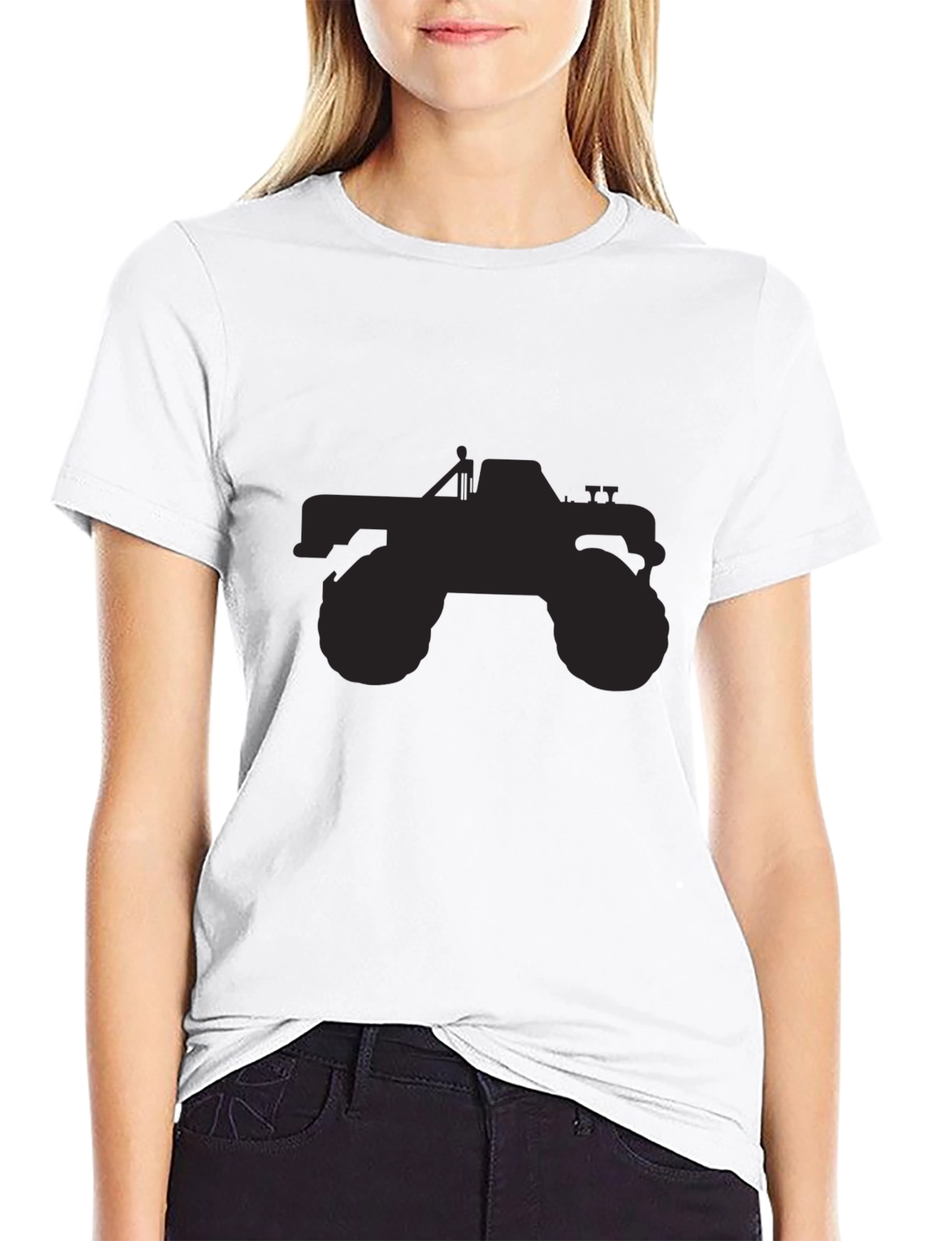 Monster Truck Graphic Tee - Black Cotton T-Shirt
